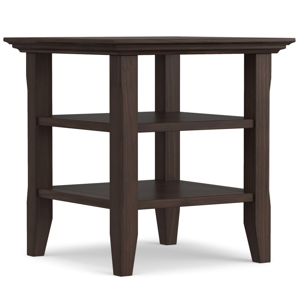 Simpli Home AXWELL3-003WWB Acadian 19-in W x 20-in H Warm Walnut Brown Wood Modern End Table Assembly Required