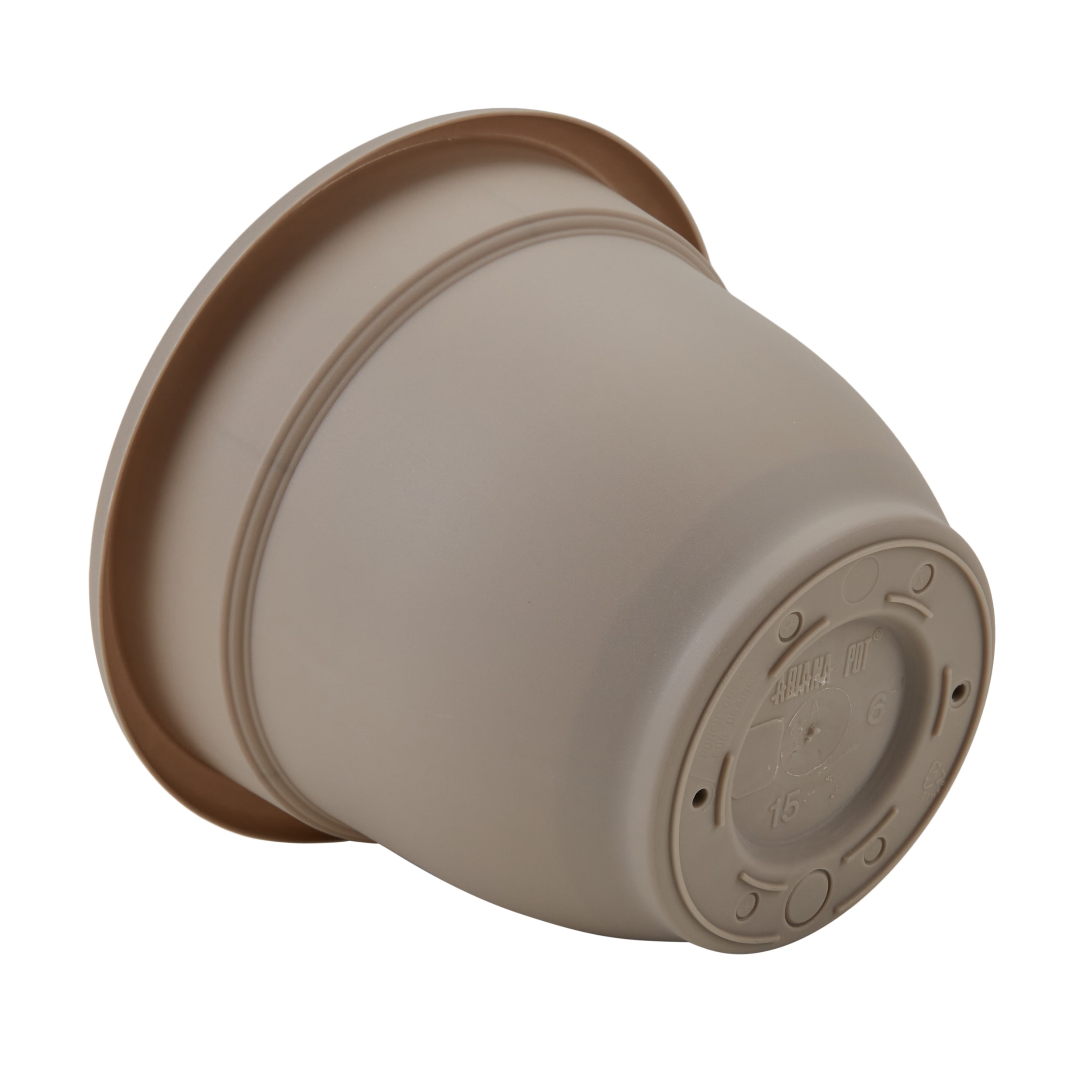 Pebble Stone Beige 6.5" Self-Watering Round Planter for Indoor & Outdoor
