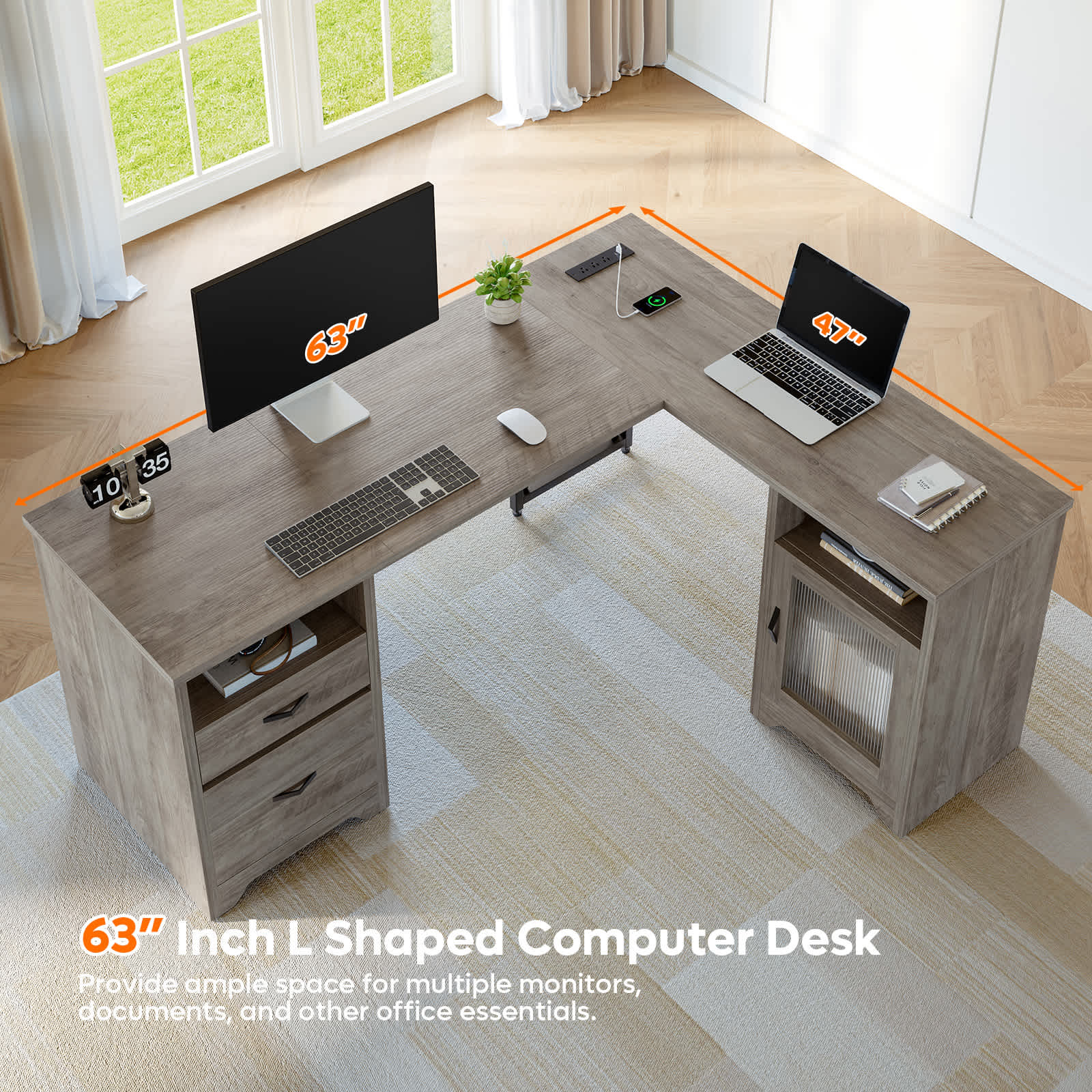 Bestier LOW-H104815SUS-GRYW desks - View #7