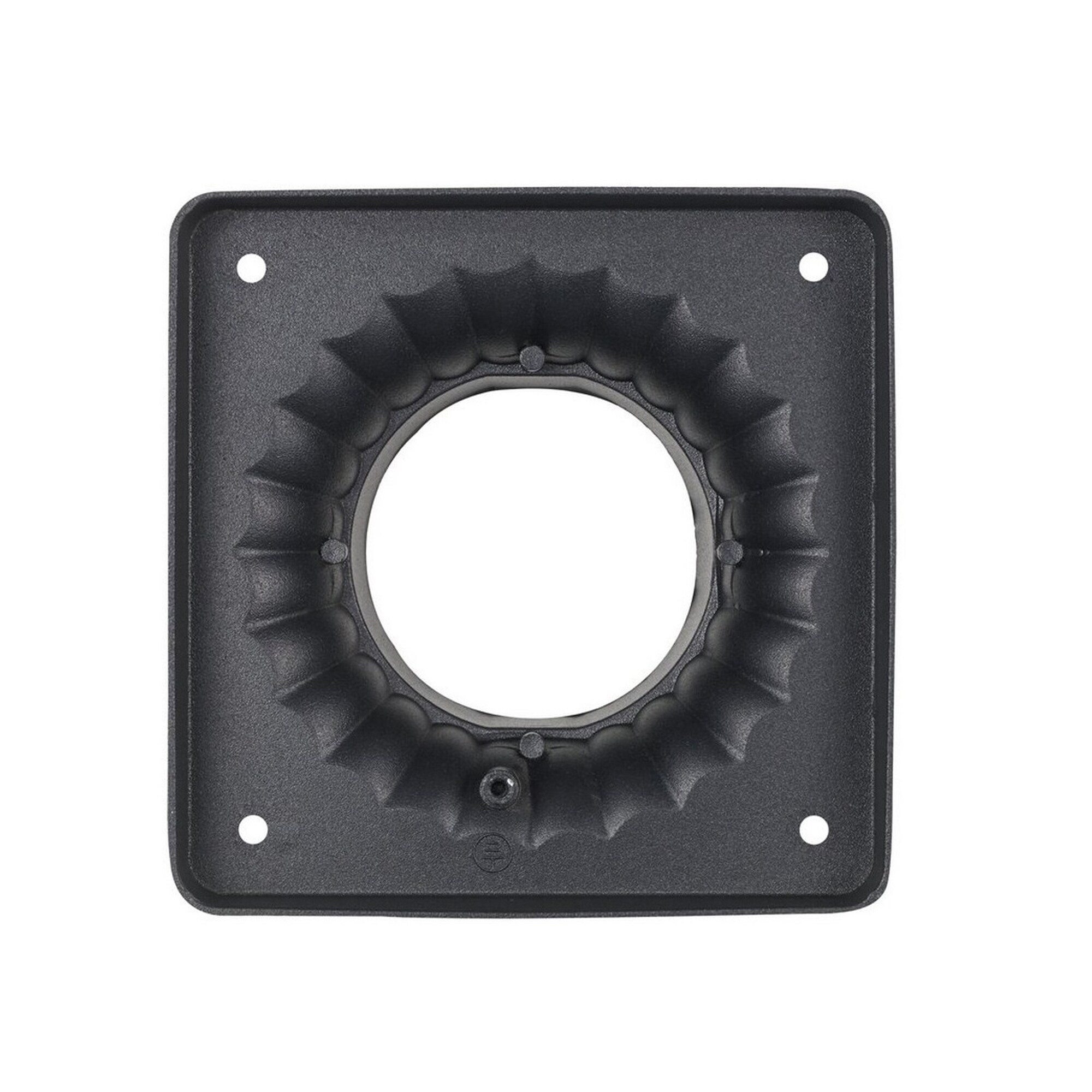 Granville Black Metal Pier Mount Lamp Base