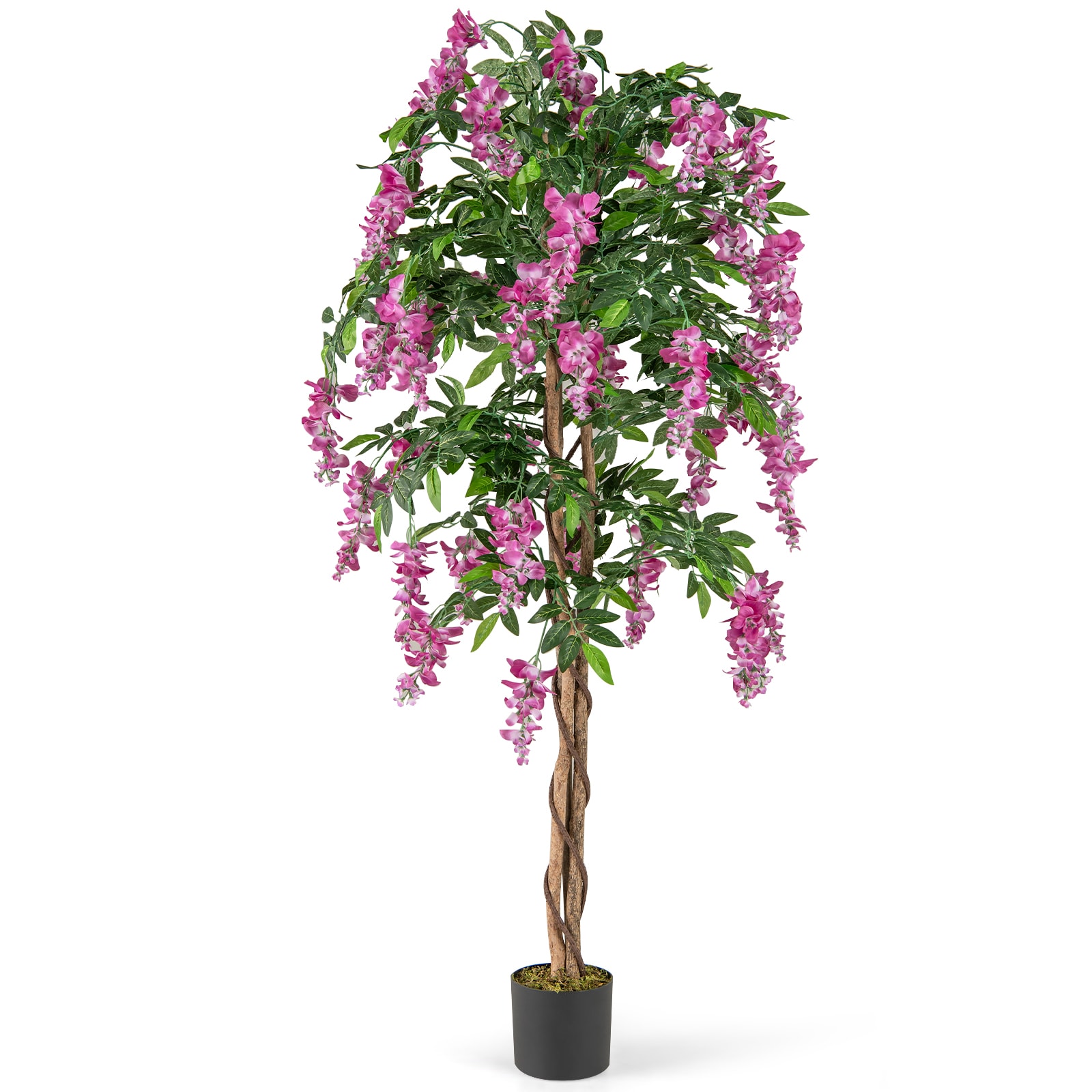 YERIVA FP0317RO1CTHZ1 65-in Pink Indoor/Outdoor Floor Wisteria Artificial flower