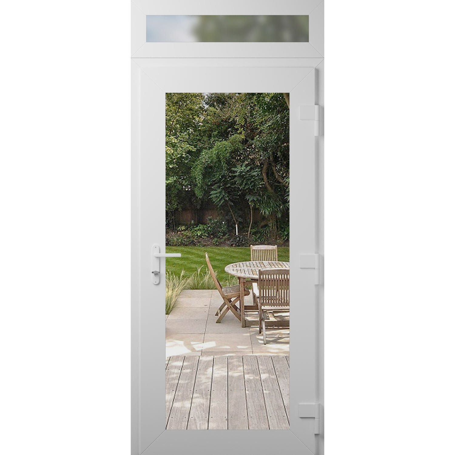 Vdom doors Front Prehung uPVC Metal-Plastic Door Clear Glass MANUX