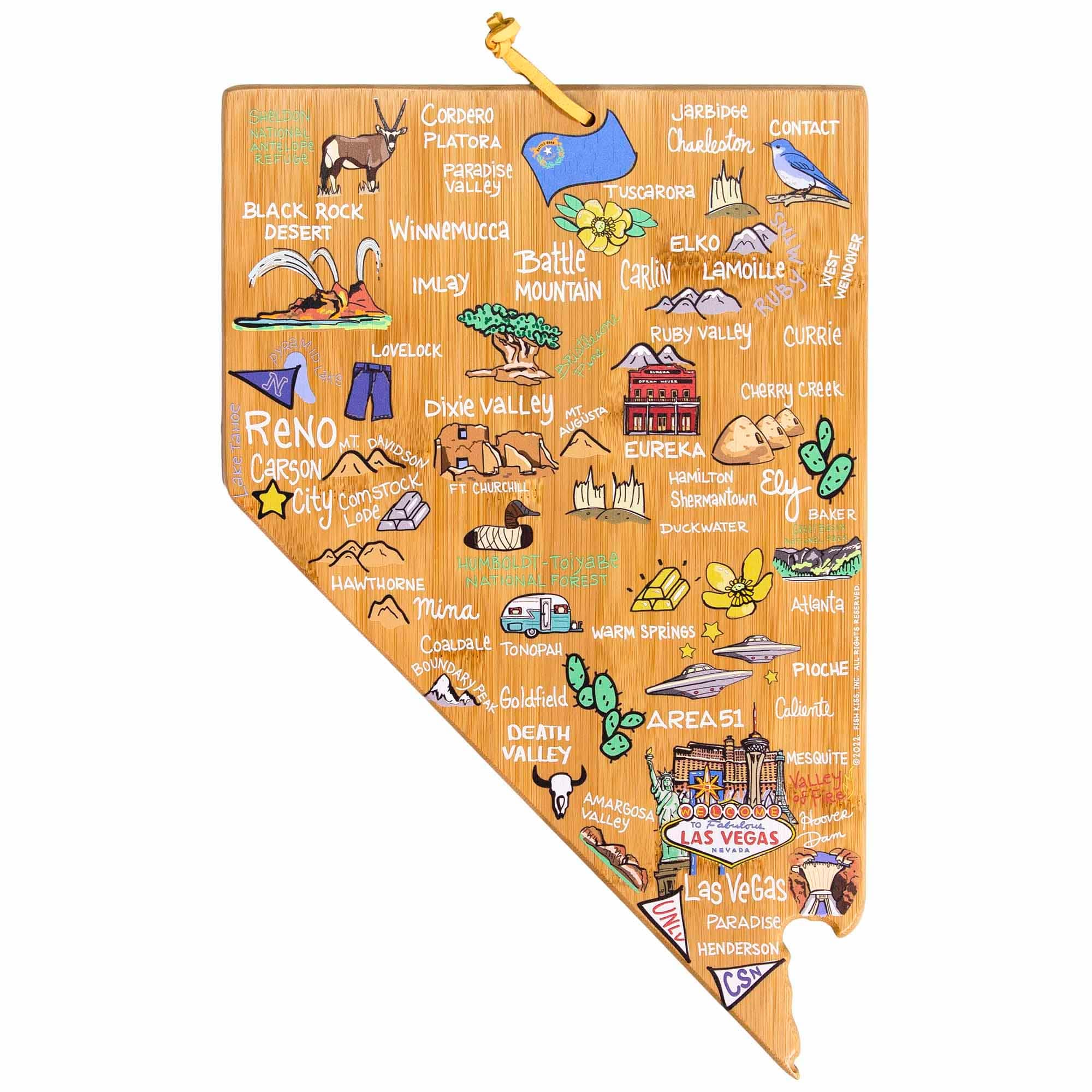 Totally Bamboo  Fish Kiss Nevada Bamboo Serving and Cutting Board