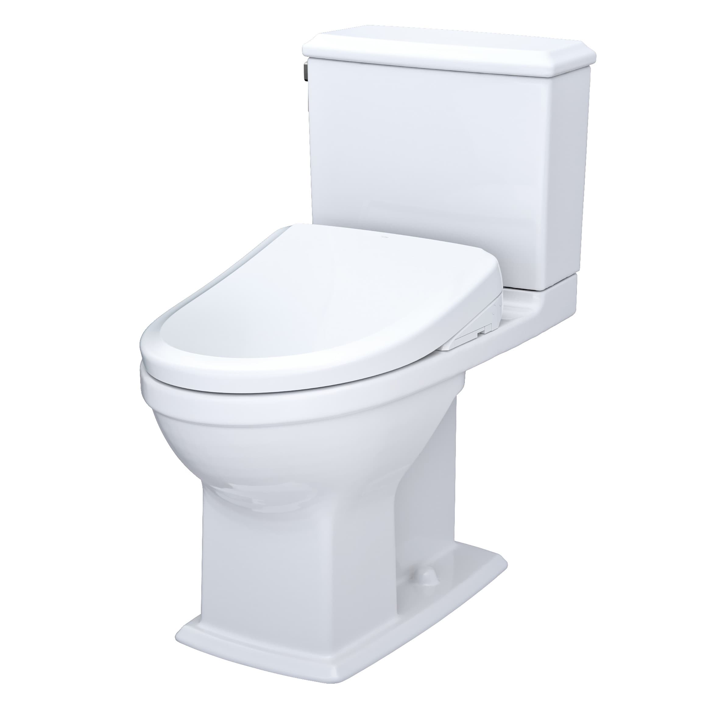 TOTO Connelly Cotton White Dual Flush Elongated Chair Height 2-piece ...