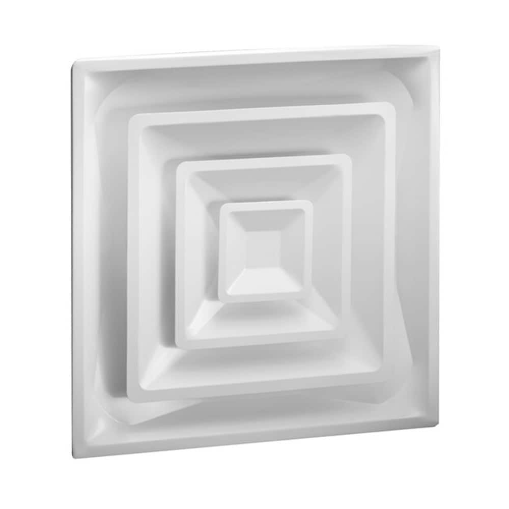 Hart & Cooley 050509 6-in x 6-in 4-way Steel White Sidewall/Ceiling Register