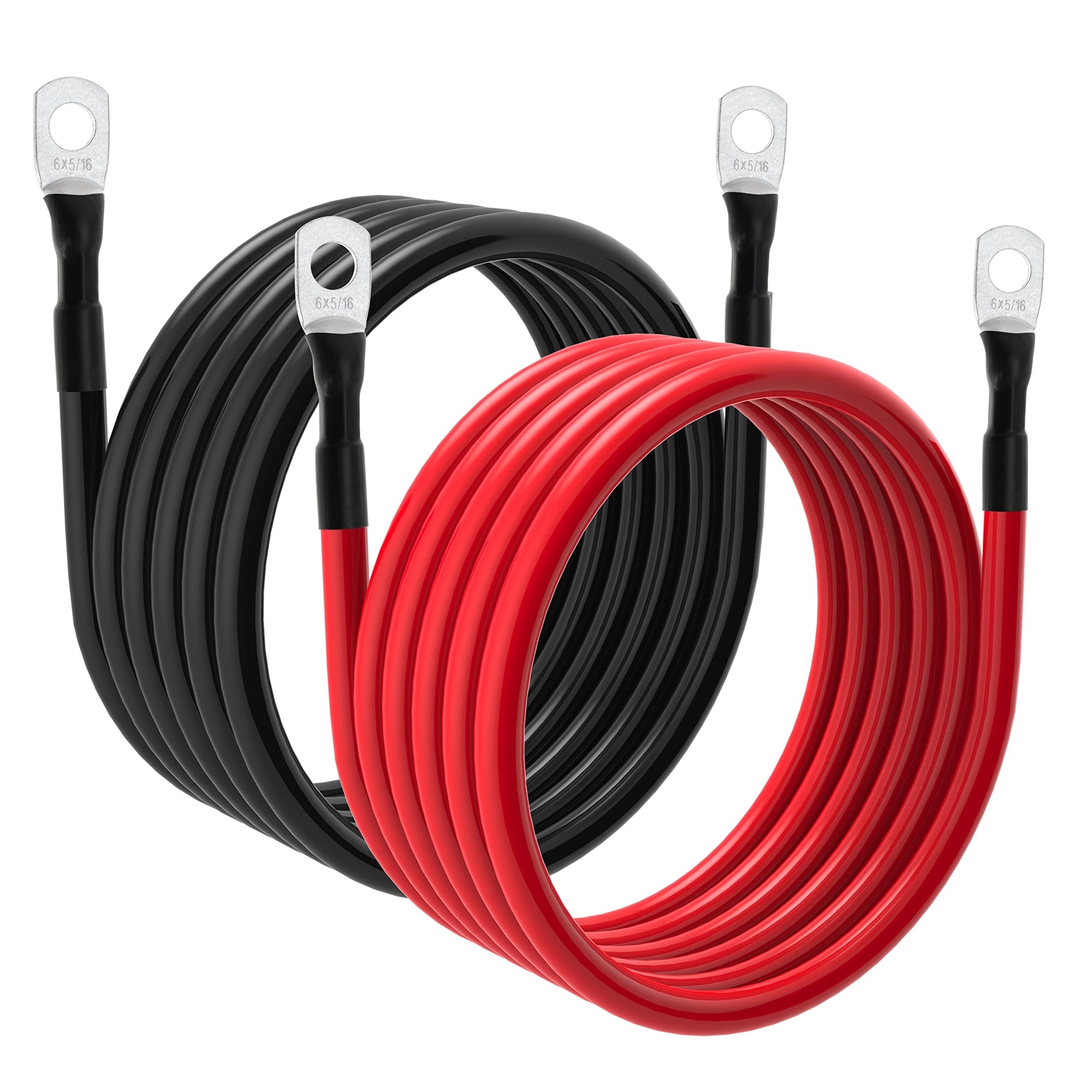 JOWEI 6 AWG power cell Cables 6 Gauge Power Inverter Cable with 5/16 ...