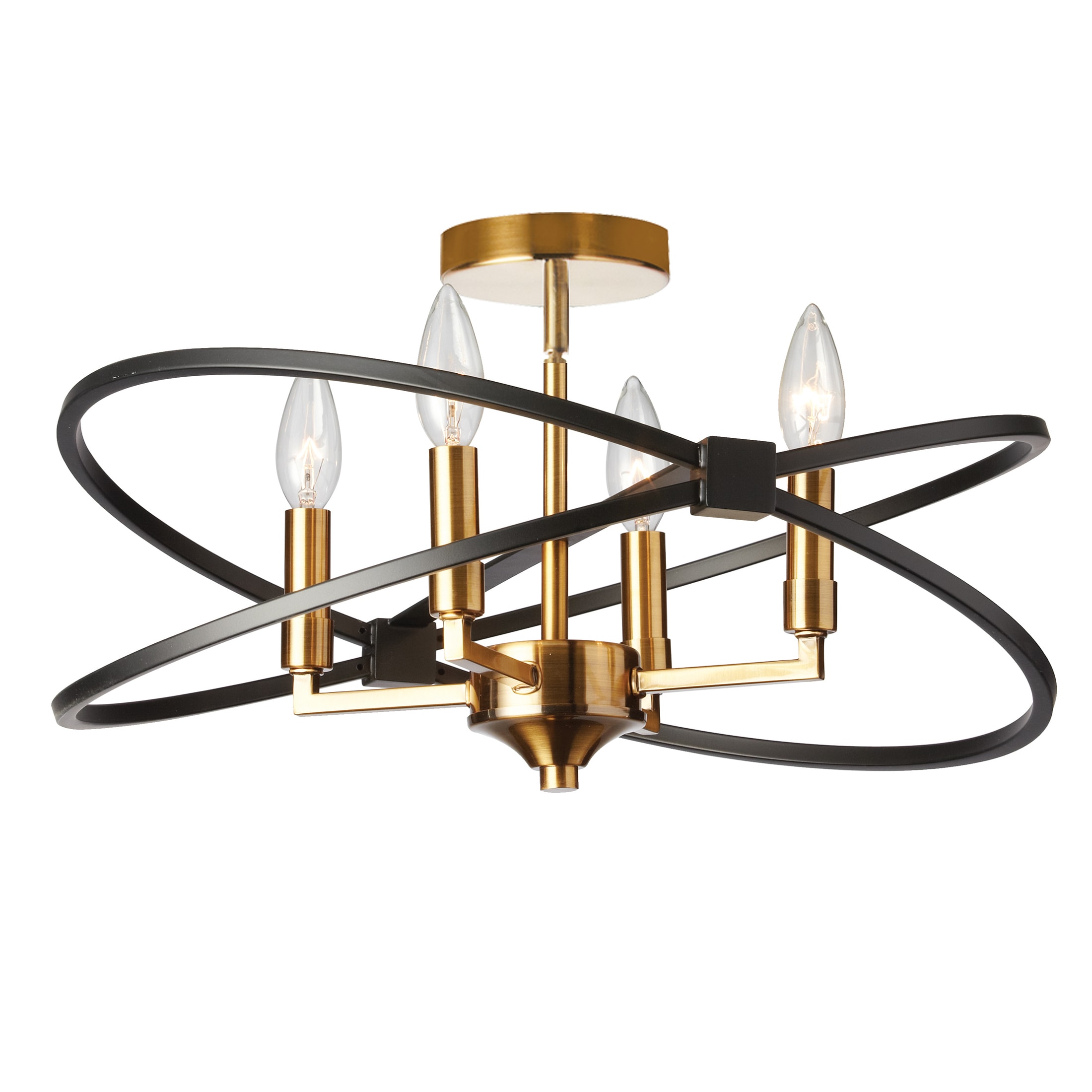 Dainolite PAL-184SF-VB-MB Paloma 4 -Light 18-in Matte Multiple colors Semi Flush Mount Light