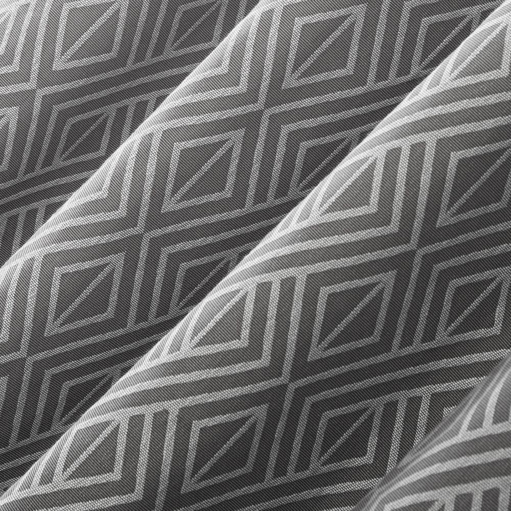 Gray Geometric Blackout Grommet Drape Panel
