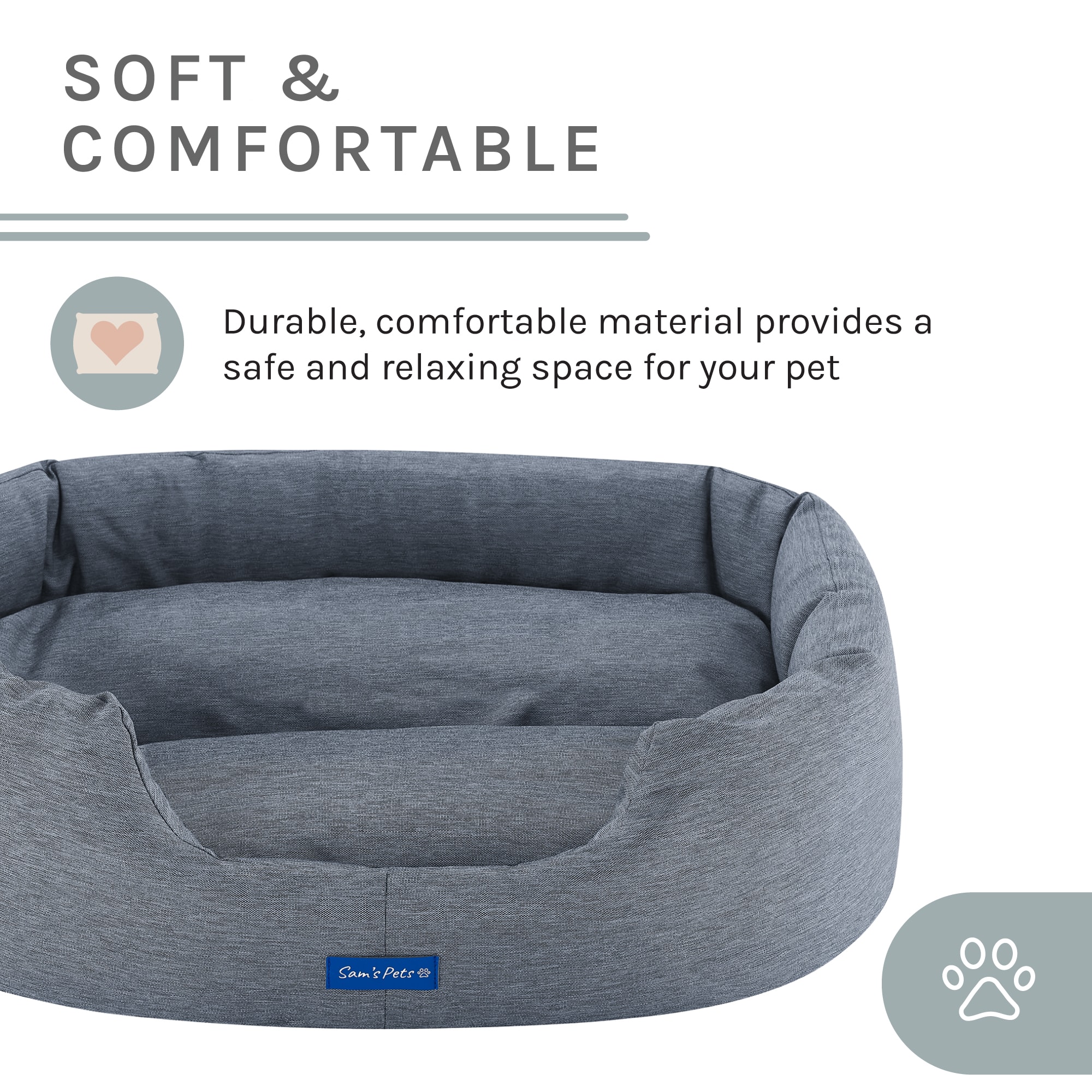 Missy Small Navy Blue Round Outdoor Pet Bed