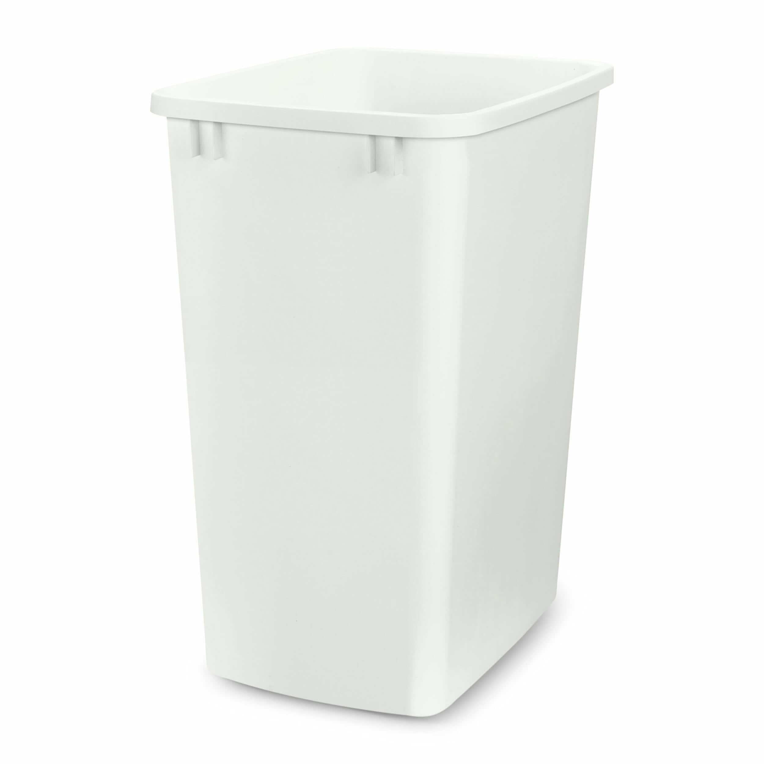 Rev-A-Shelf 163382 35 Quart White - 1 Pack Plastic Indoor Kitchen Lidless Trash Can