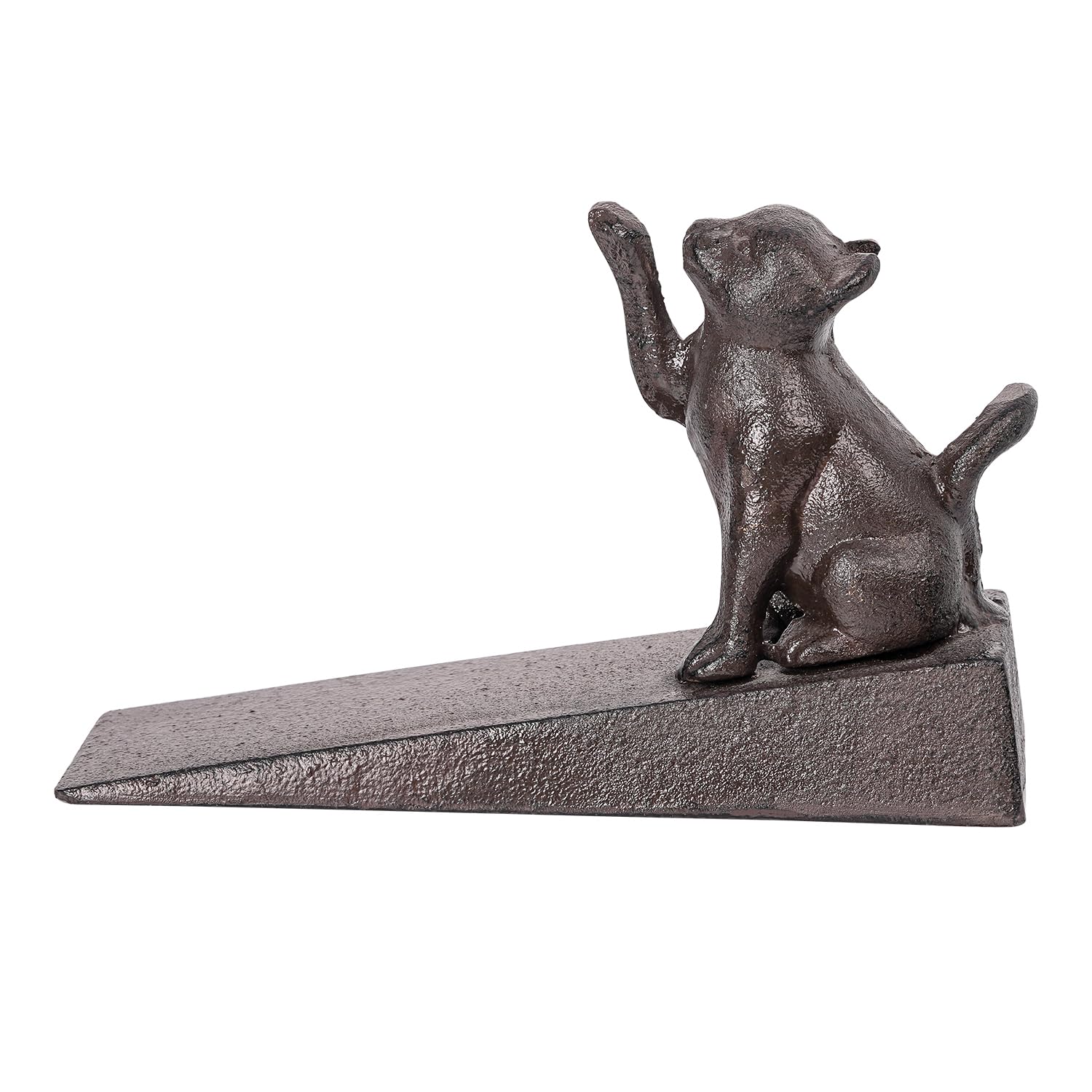 LILILIAN FMY  Heavy Duty Cast Iron Cat Door Stop Solid Antique Style Metal Door Holder with Non Slip Mat for Patio Yard Garden Farmhouse