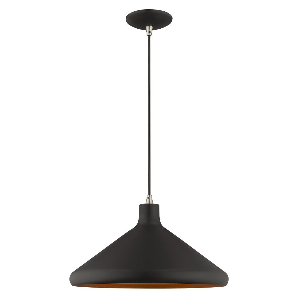 Black and Gold Aluminum Mini Pendant Light