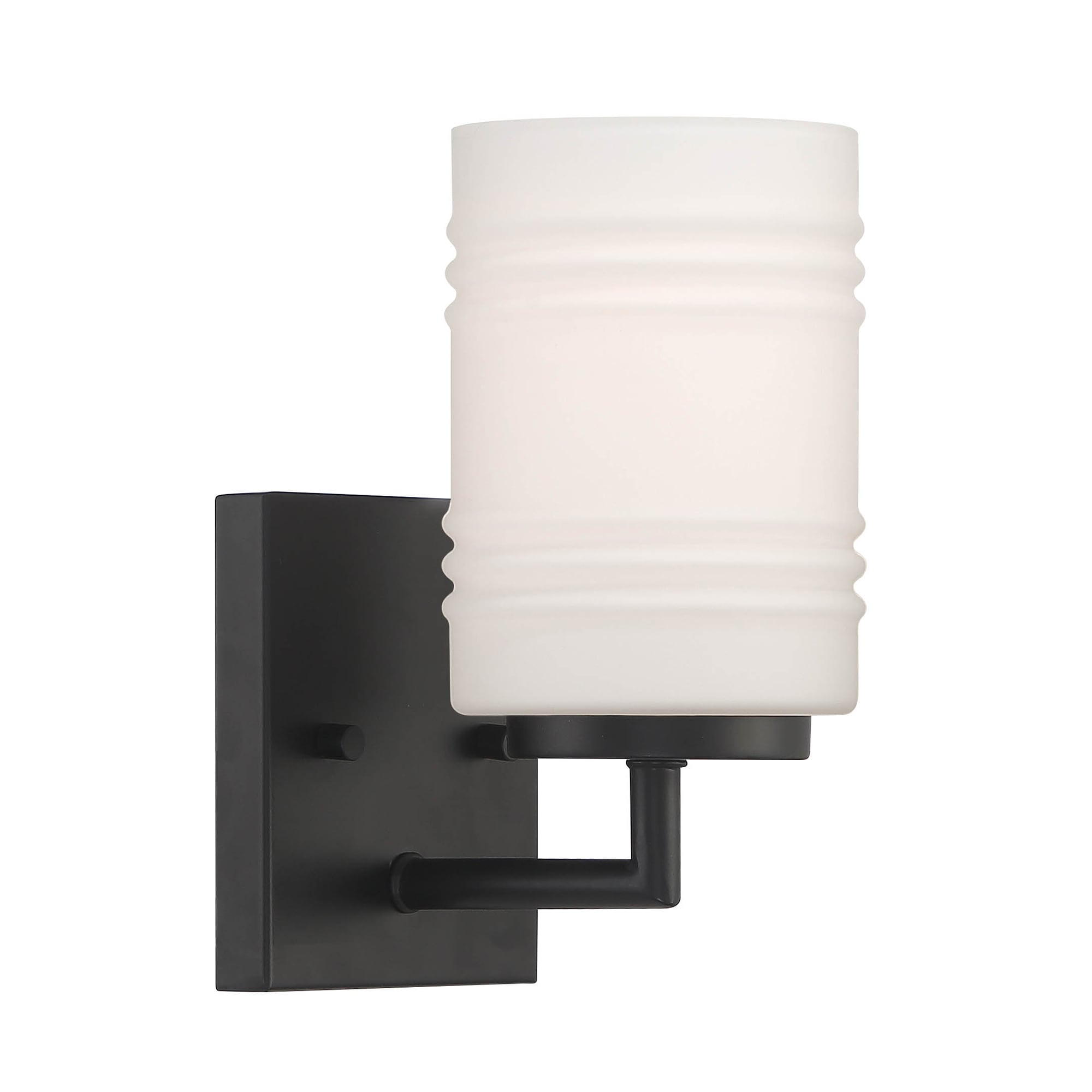 Leavenworth Matte Black Direct Wired Dimmable Wall Sconce