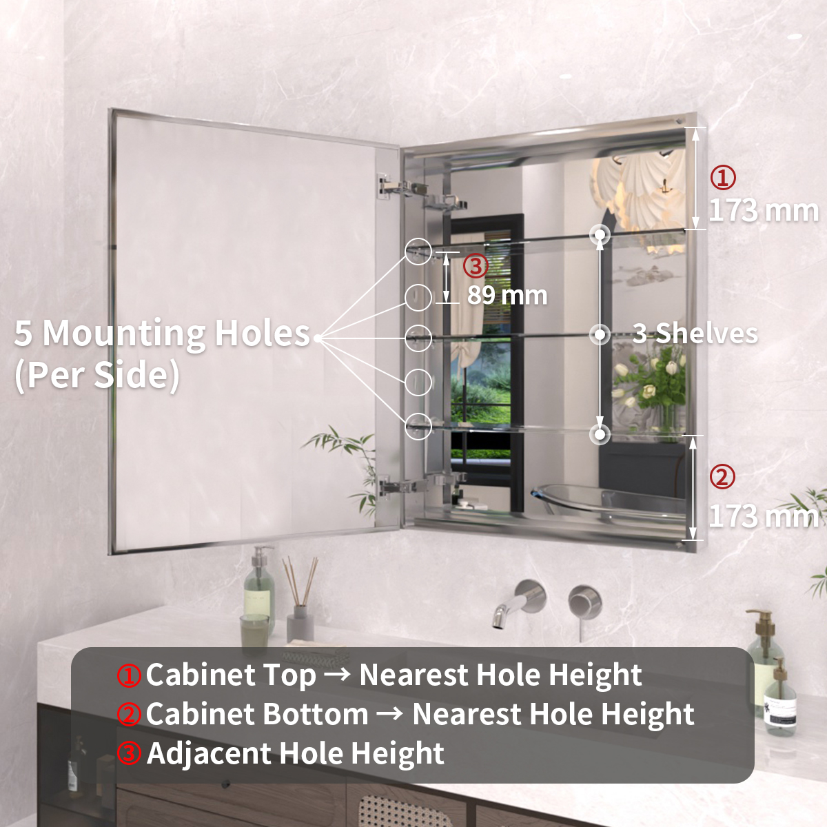 TaiMei MMC2330-SA Bathroom-Medicine-Cabinets - View #4