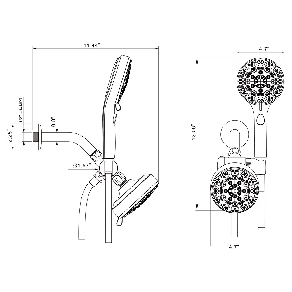 KICHAE KSLF17008-CH Fixed-Showerhead - View #9