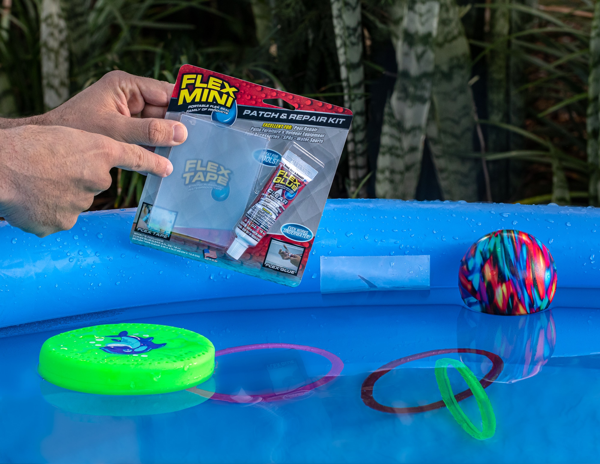Pool Above Heavy Duty Vinyl Repair Patch Kit for Above-Ground Pool Liner  Repair; Glue and Patch Inflatables; Boat; Raft; Kayak; Air Beds; Inflatable  Mattress Repair (Neon Green) 