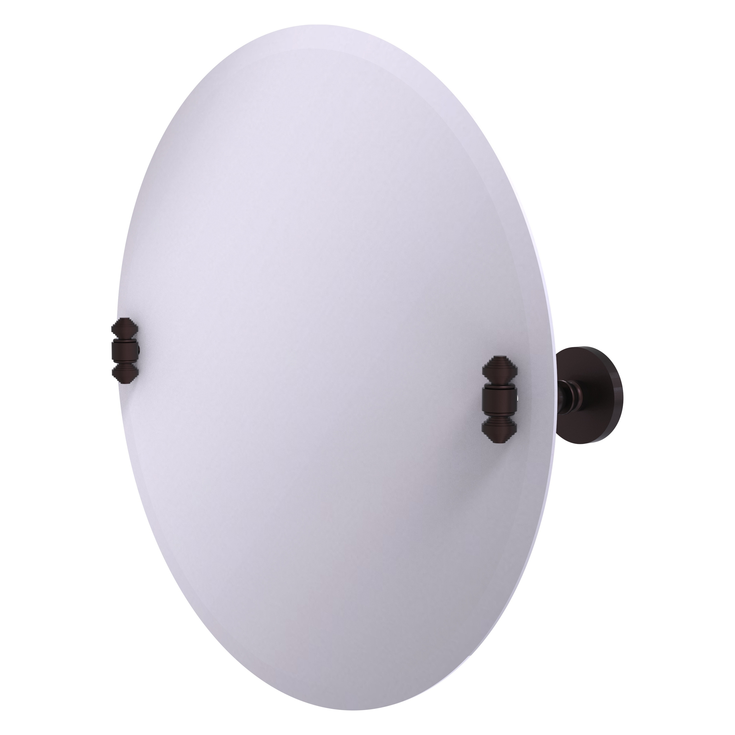 Allied Brass SB-90-ABZ Southbeach 22-Inches x 22-Inches Beveled Frameless Round Tilting Bathroom Vanity Mirror ( Antique Bronze )