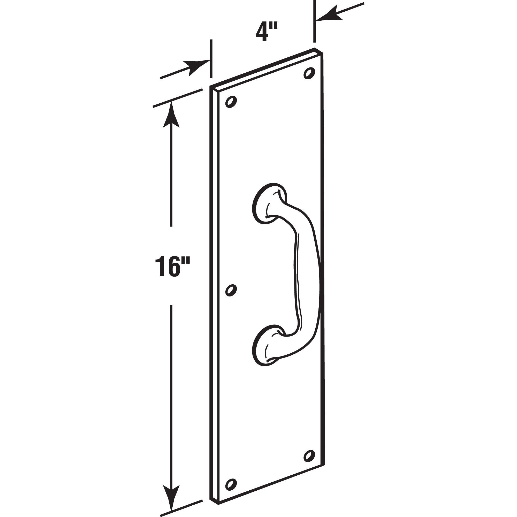 Prime-Line J 4578 Entry-Door-Pushplates-Pullplates - View #2