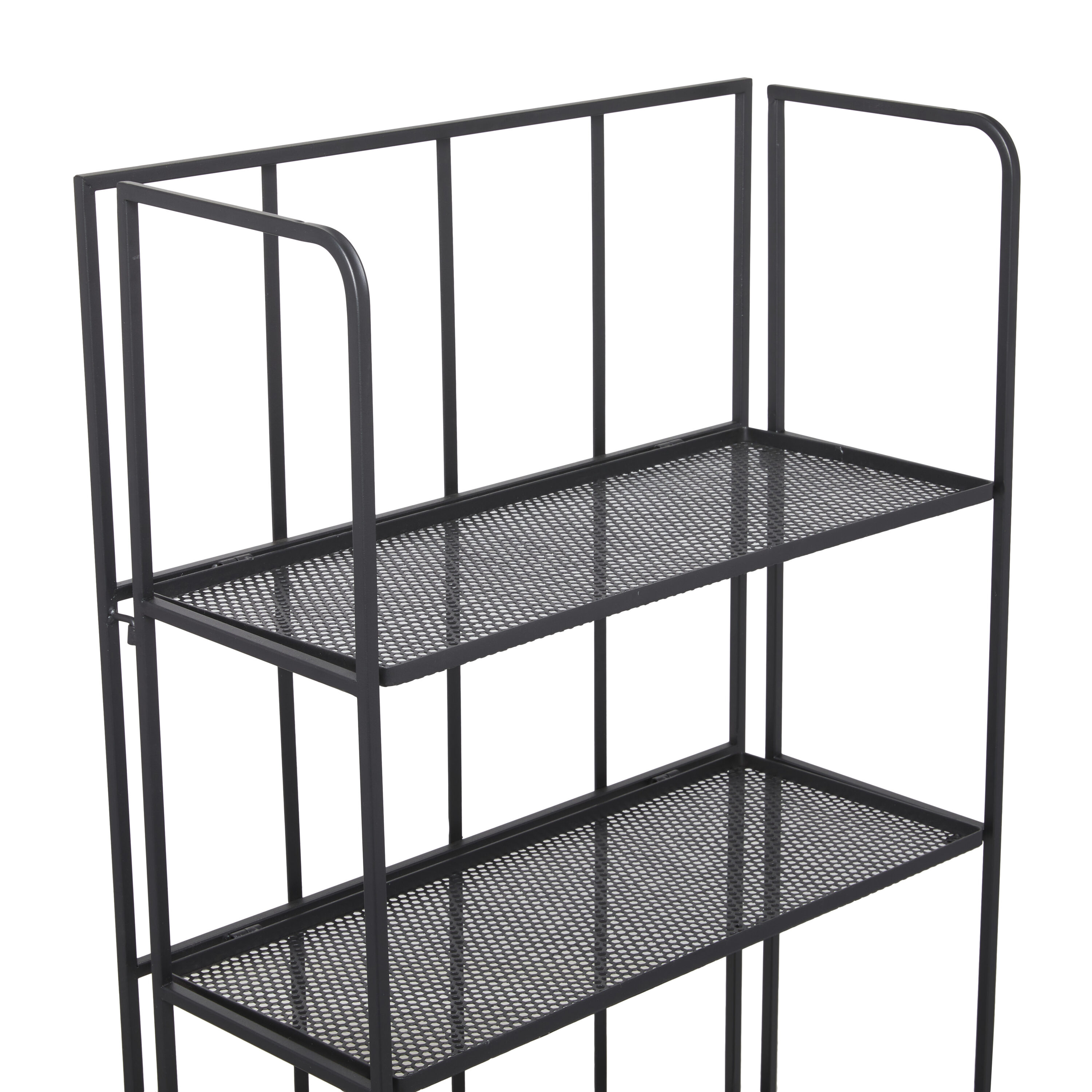 Grayson Lane Black Indoor/Outdoor Tall Folding 4 Shelves Metal 4-Shelf ...