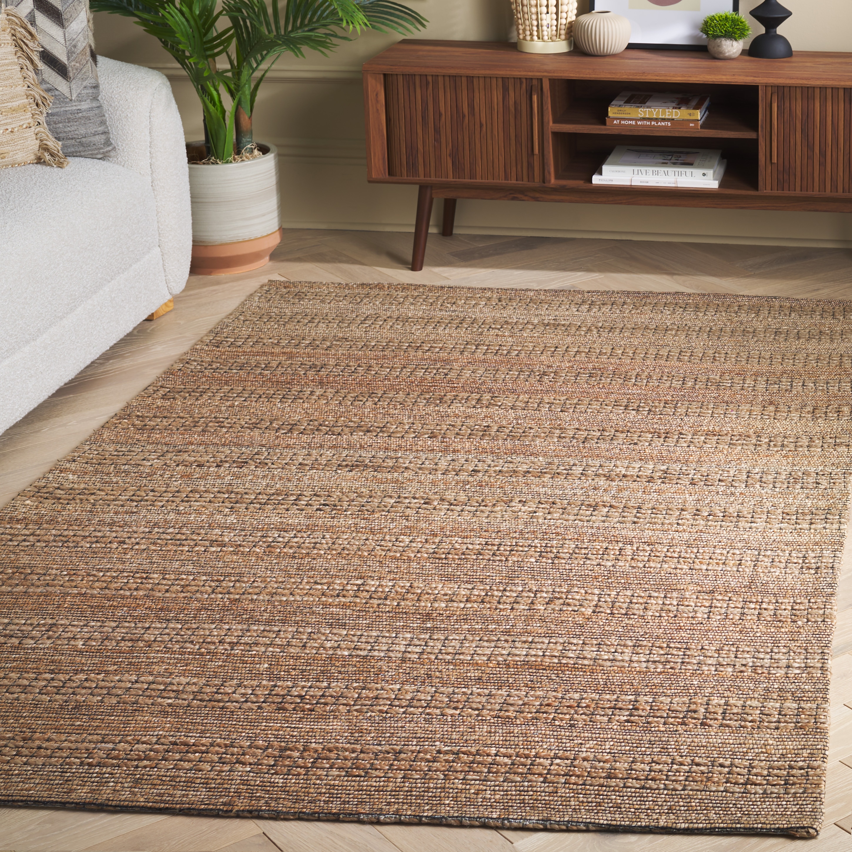  Natural Fiber 676 Natural/Brown Bohemian 5ft x 8ft Medium Rectangle Rug