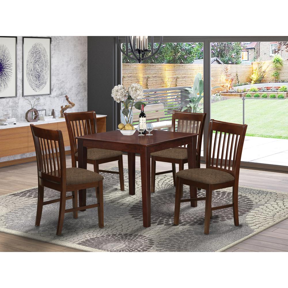 East West Furniture OXNO5-MAH-C Dining-Sets - View #2