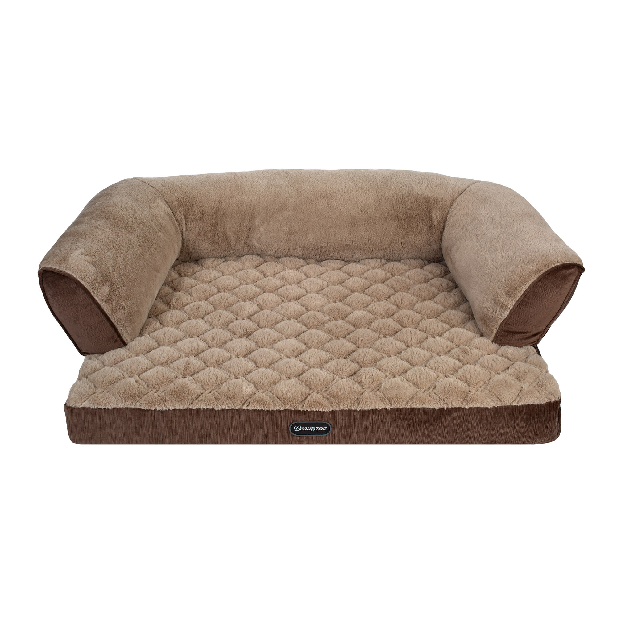 Beautyrest  Super Lux Sofa Pet Bed 41inch L X 30inch W X 11inch H Brown Large