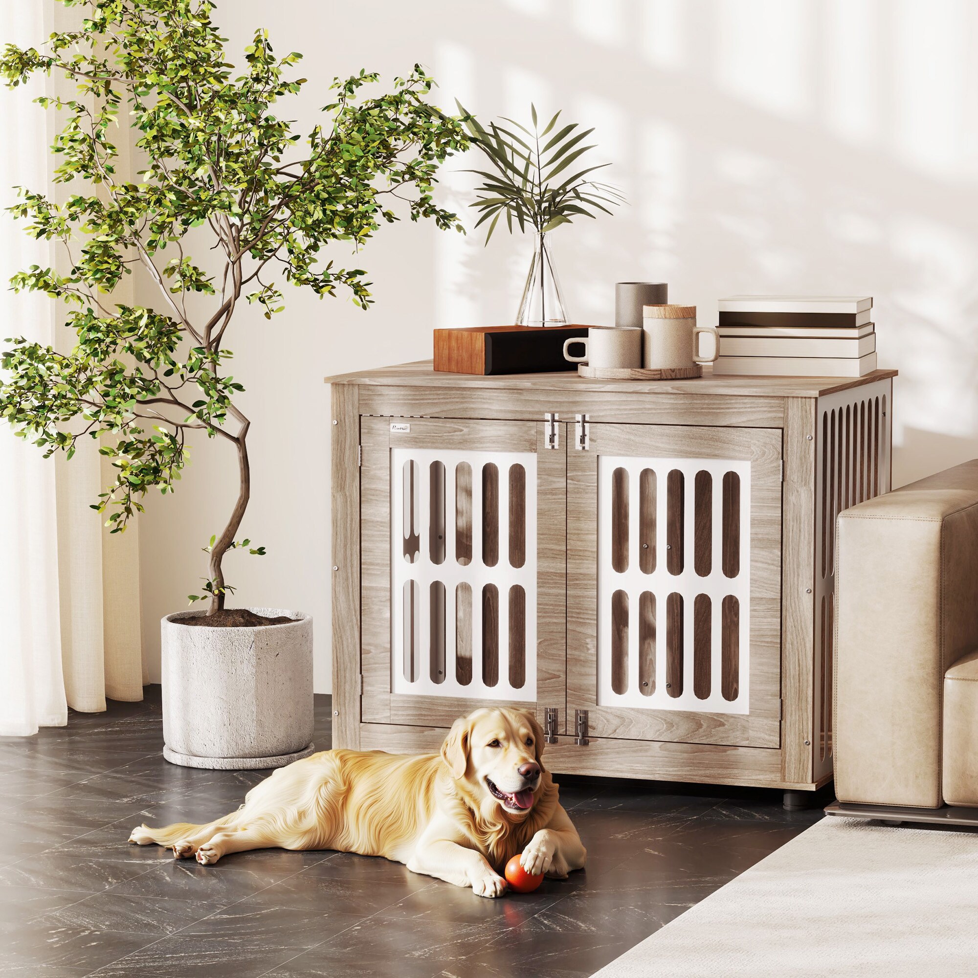 PawHut D02-228V00WN Pet-Crates-Carriers - View #2