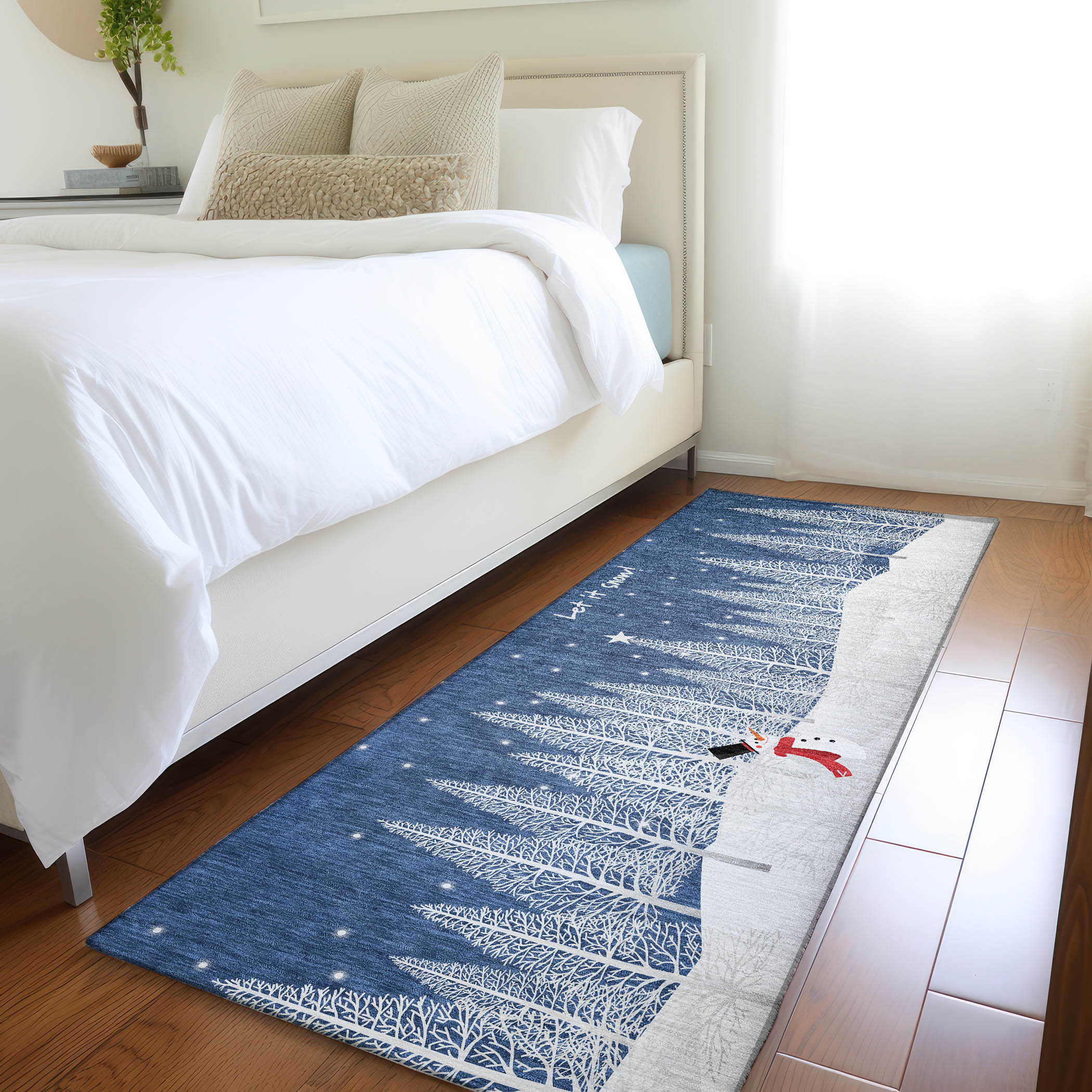 Addison Rugs AMF223BL2X8 Mayfield AMF223BL 2 x 7 (ft) Loomed Polyester Blue Rectangular Indoor Abstract Machine washable Area rug