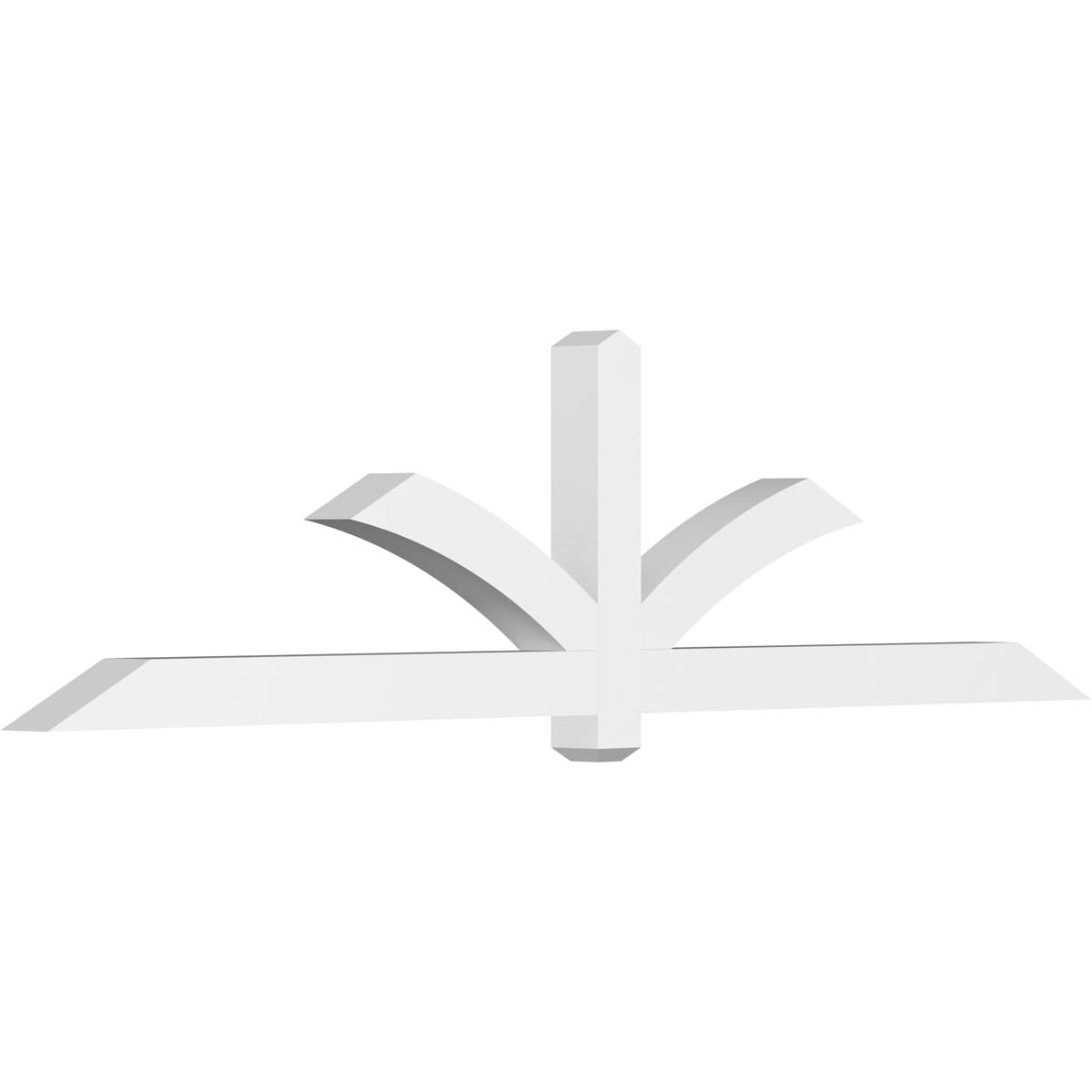 Ekena Millwork GBP096X24X0404RED00 Redmond White PVC Gable bracket