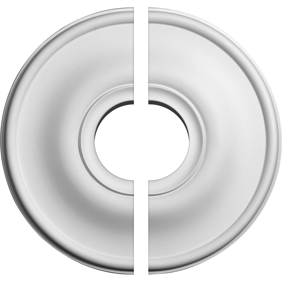 Ekena Millwork CM12JE2-03500 Jefferson 11.75-Inches W x 11.75-Inches L Architectural White Polyurethane Split Ceiling Medallion