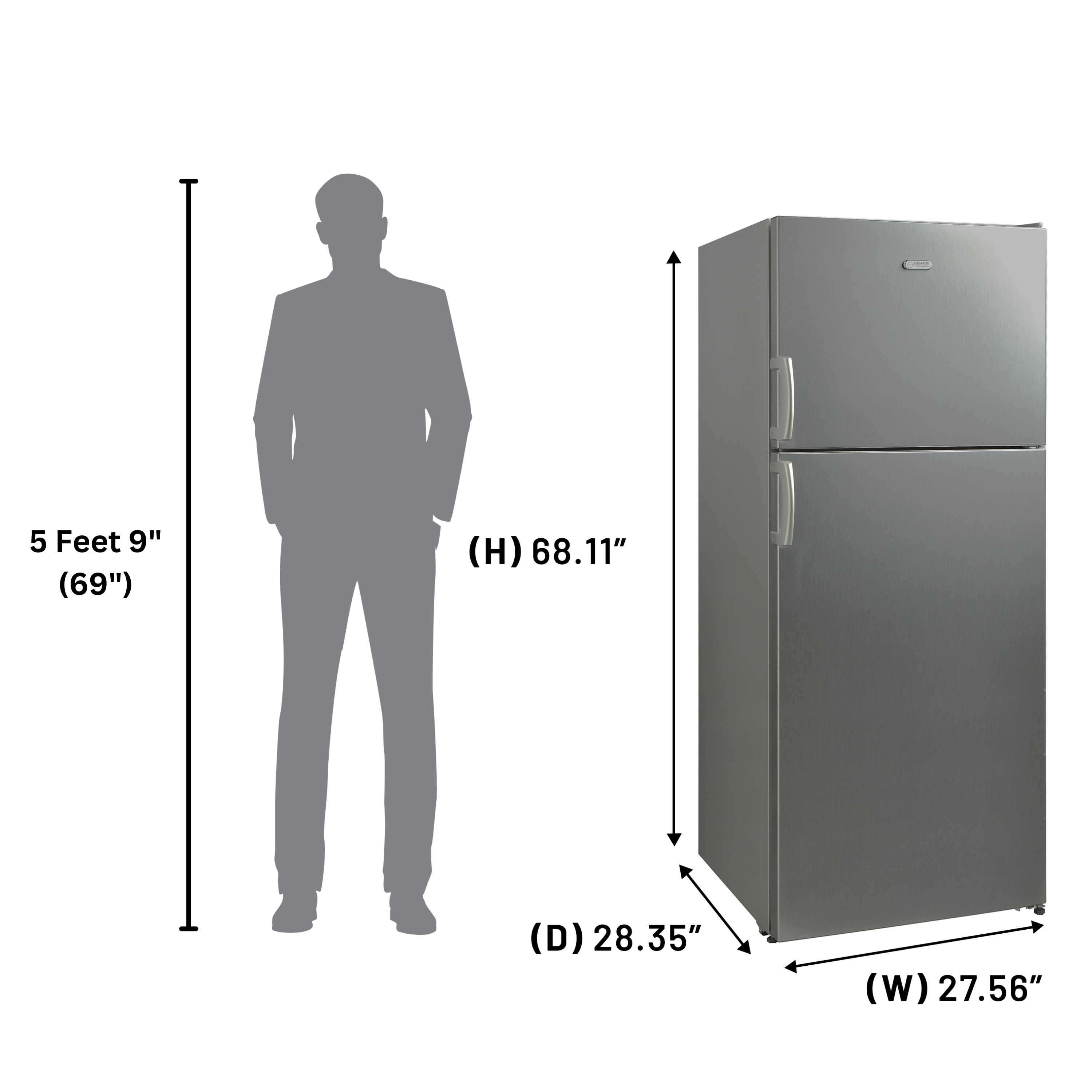 Equator Advanced Appliances RF 143 STAINLESS Top-Freezer-Refrigerators - View #2