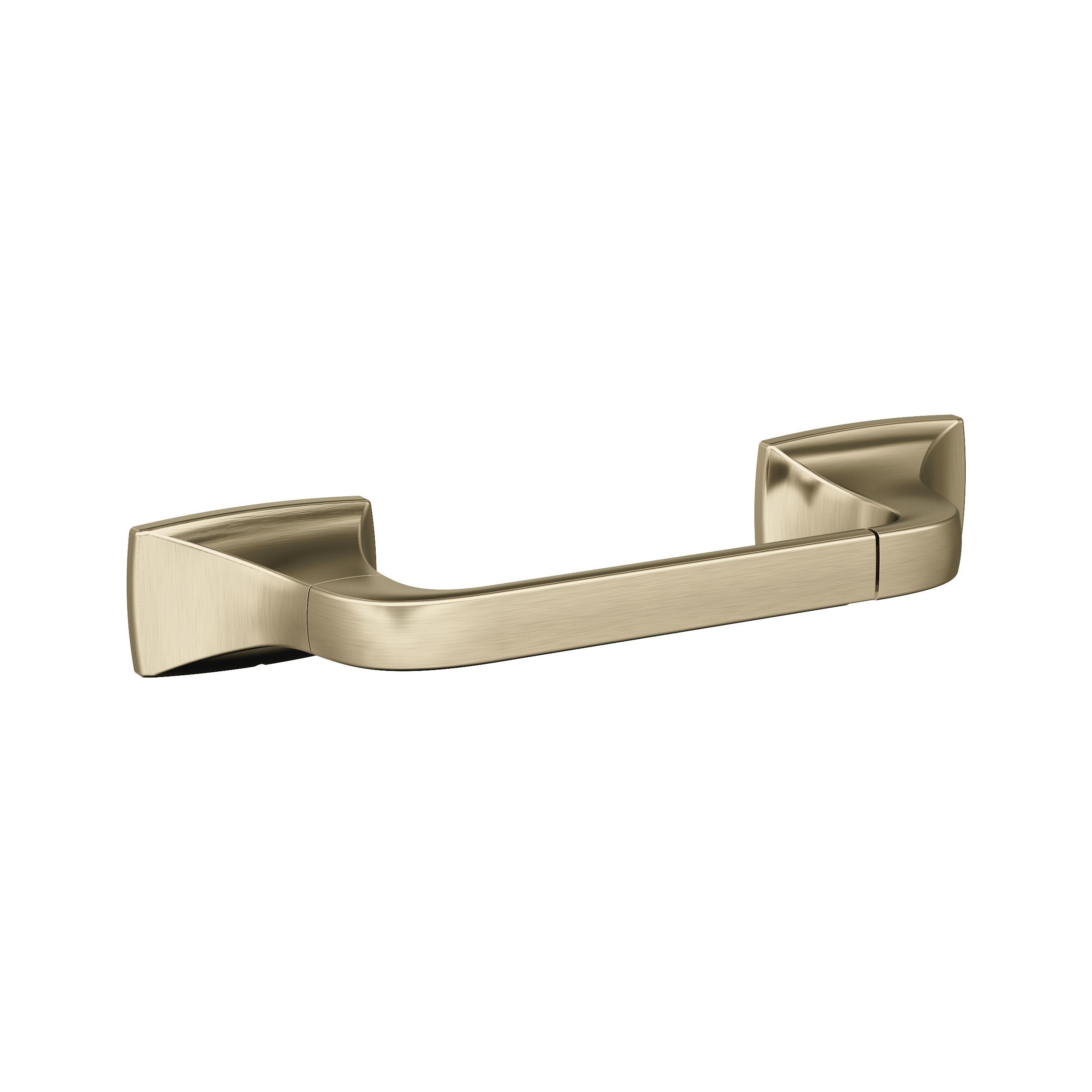 Amerock BH36011BBZ Highland Ridge Golden Champagne Wall mount Double post Toilet Paper Holder 1 -Rolls with Storage