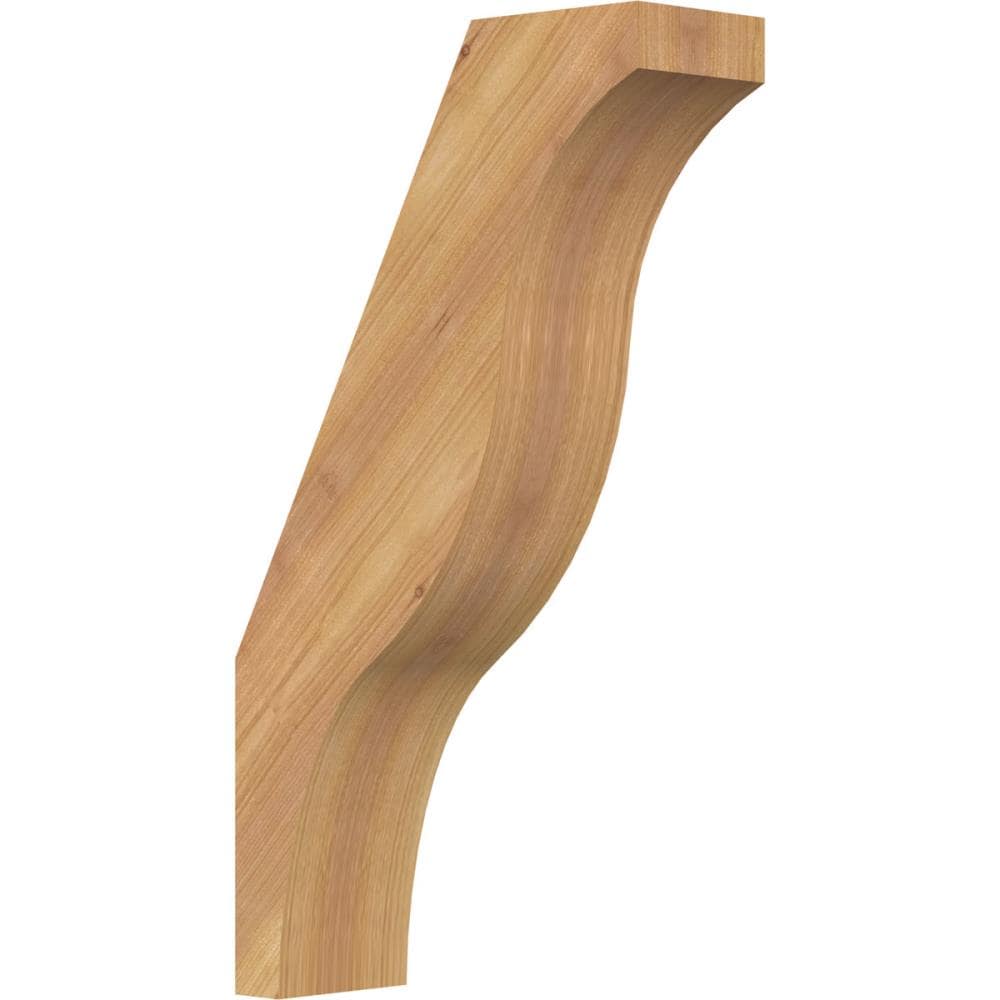 Ekena Millwork BRC04X10X18FST00SWR 3-1/2-in x 10-in x 18-in Western Red Cedar Unfinished Wood Funston Smooth Knee Brace