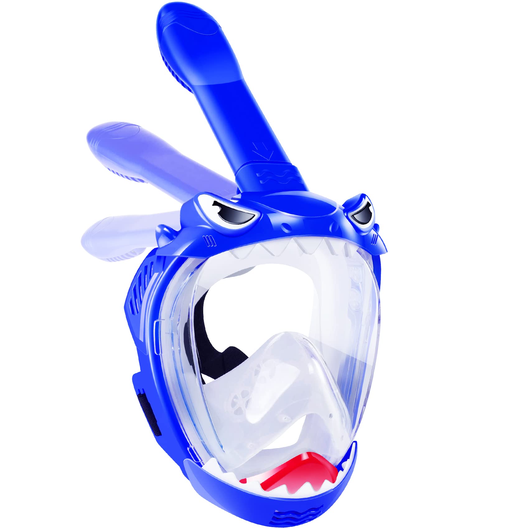 Aoibox  Kids Full Face Snorkel Mask with Foldable Dry Top Tube and 180 Degree Panoramic View for Travel 180