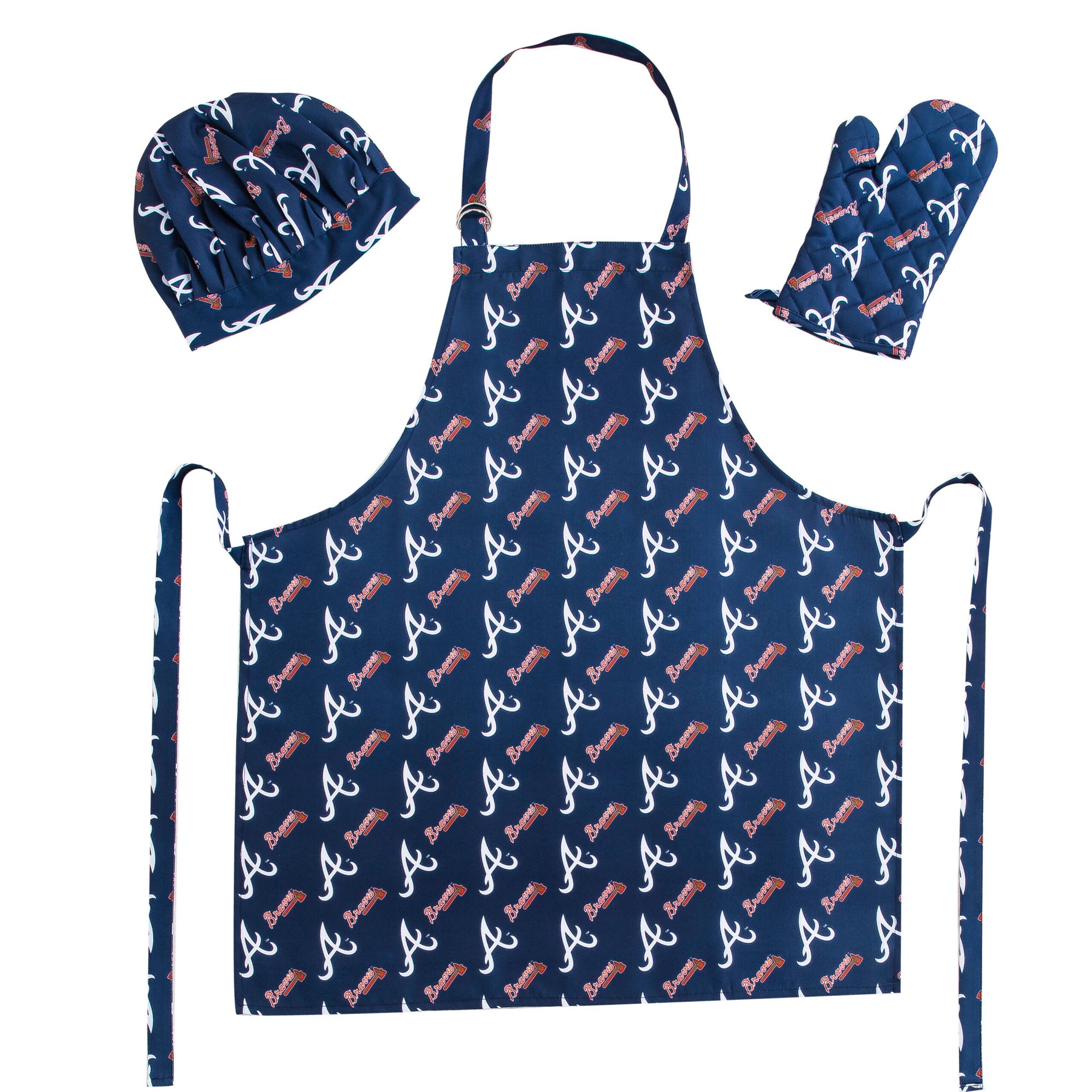 Northwest MLB Atlanta Braves 3 Piece Apron Mitt and Hat Set