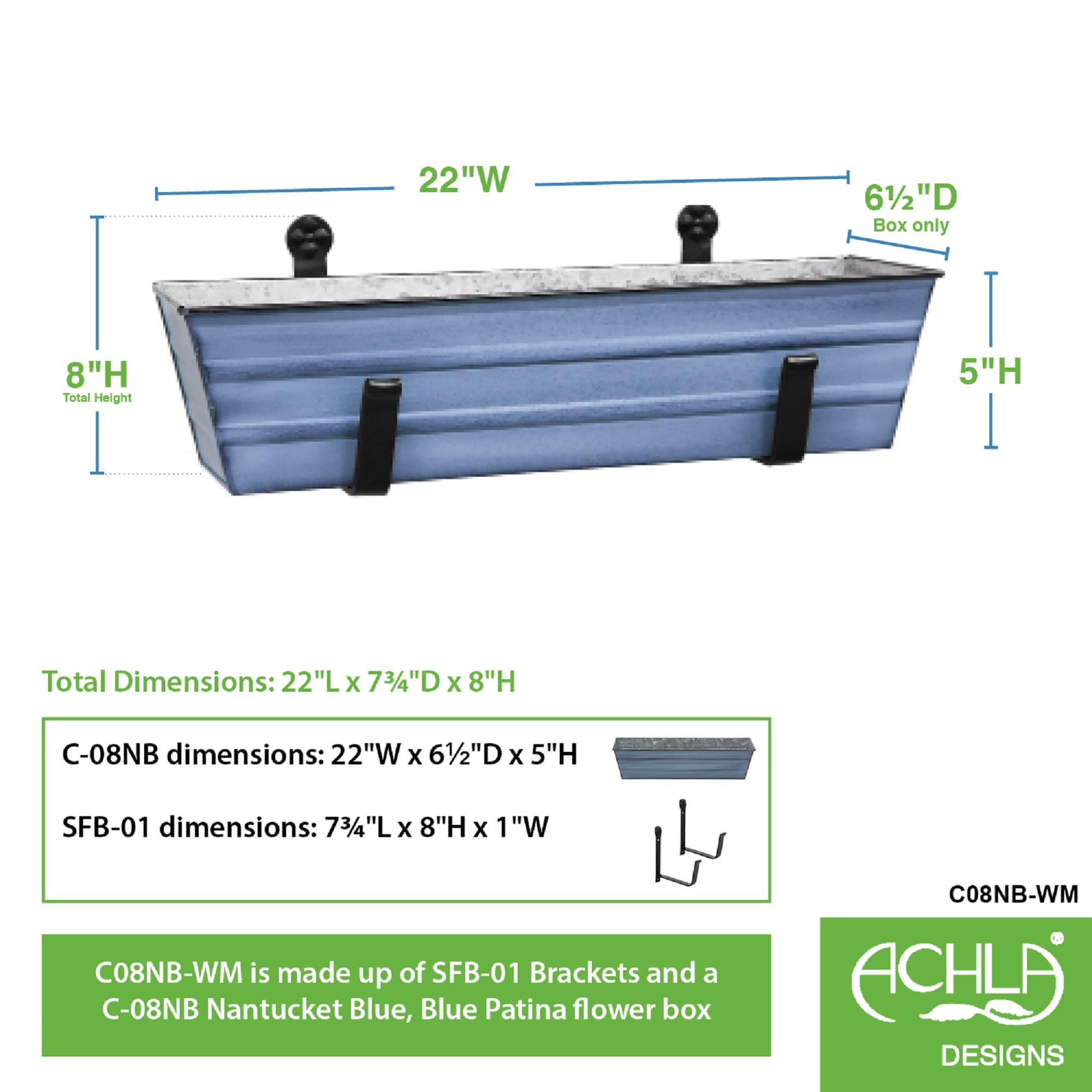 Minuteman International C08NB-WM Planter-Window-Box - View #3