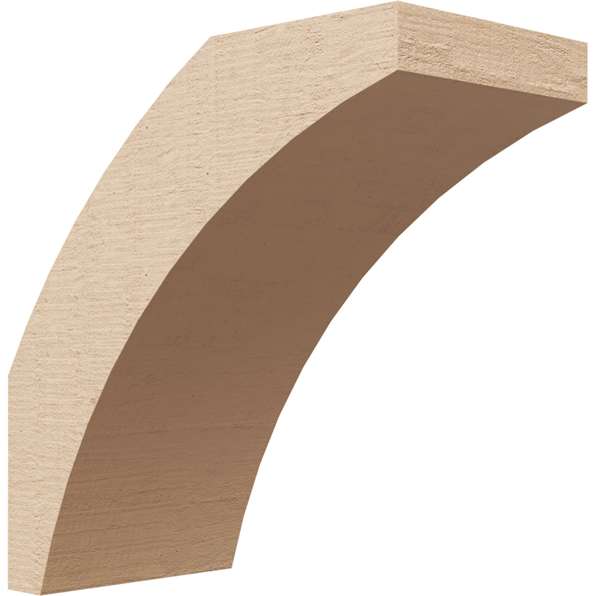 Ekena Millwork BRCUR03X06X06THRRCPR 3-in x 6-in x 6-in Primed Urethane Thorton Woodgrain TimberThane Knee Brace