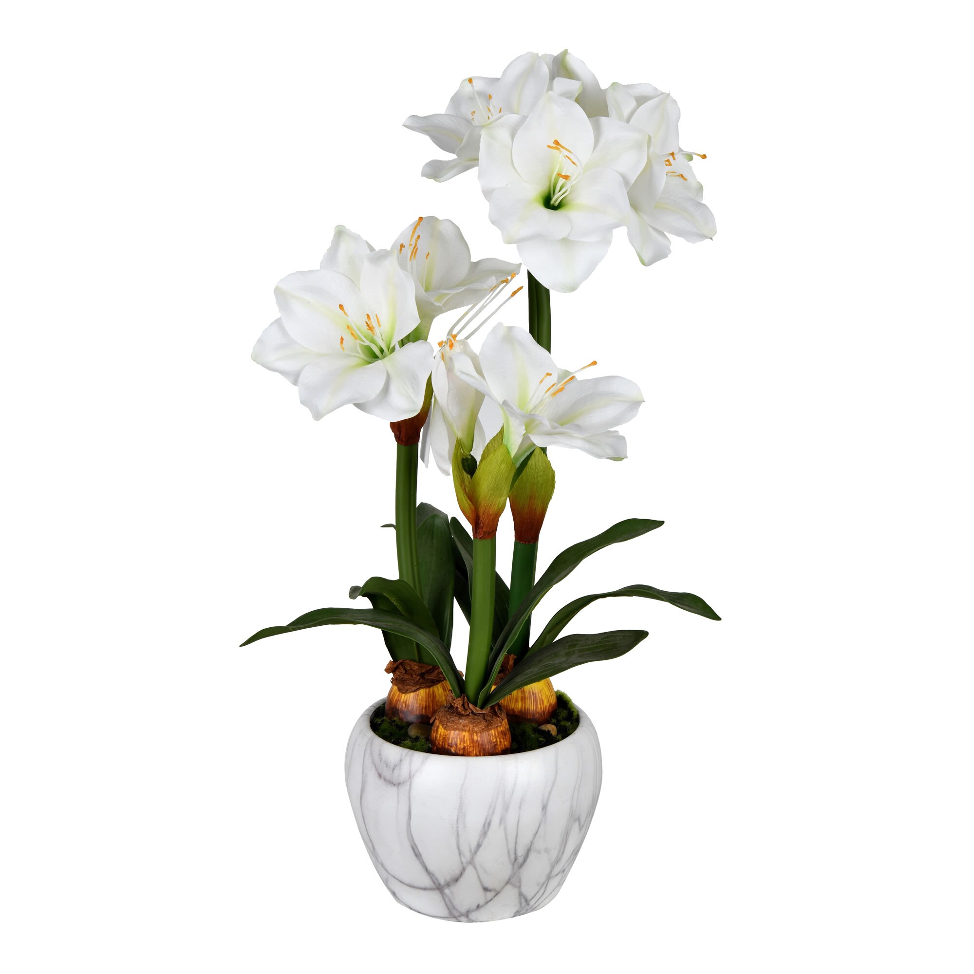 Vickerman FC190311 25-Inches White Indoor Desktop Lily Artificial flower