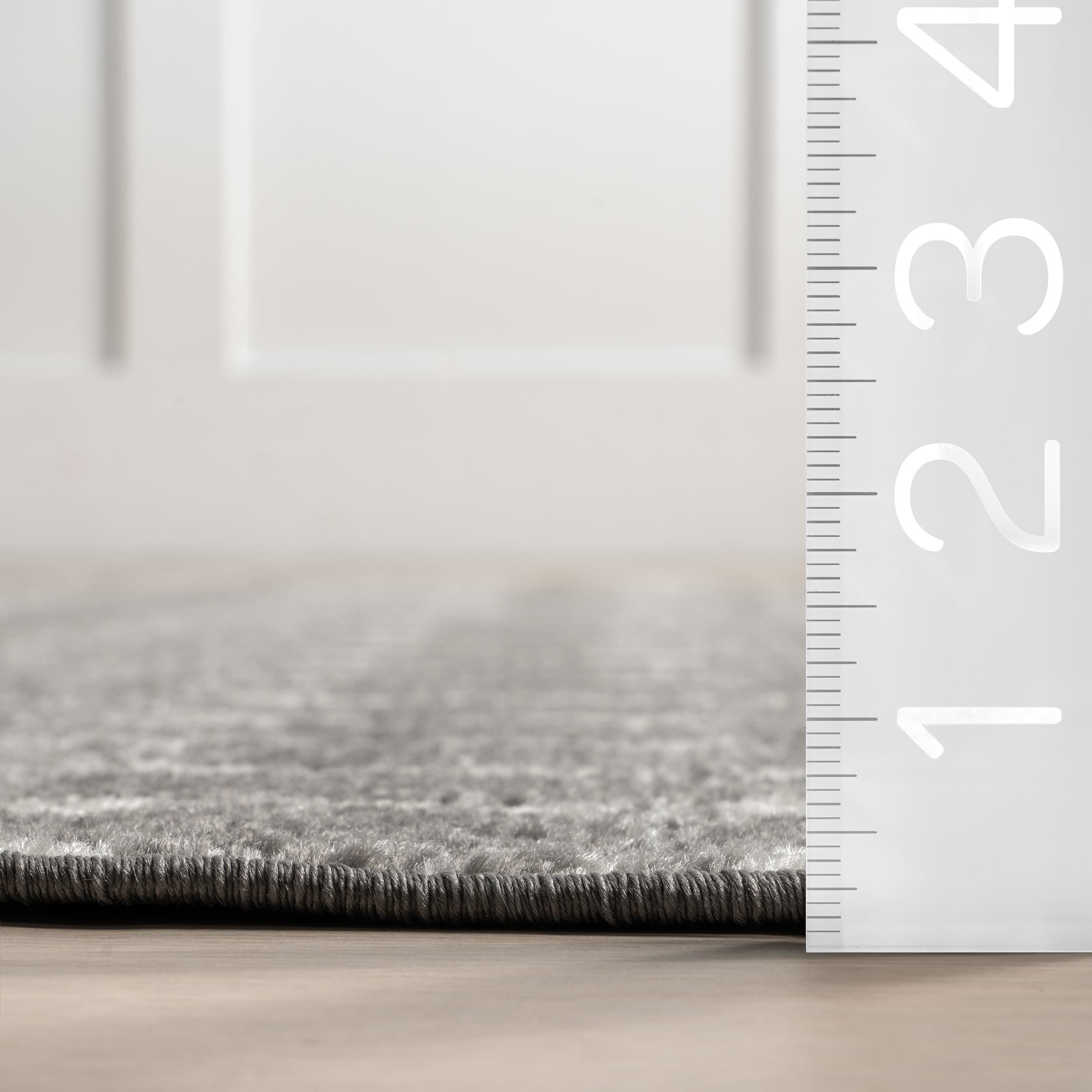 Dark Gray Moroccan Trellis Reversible Area Rug, 8' x 11'
