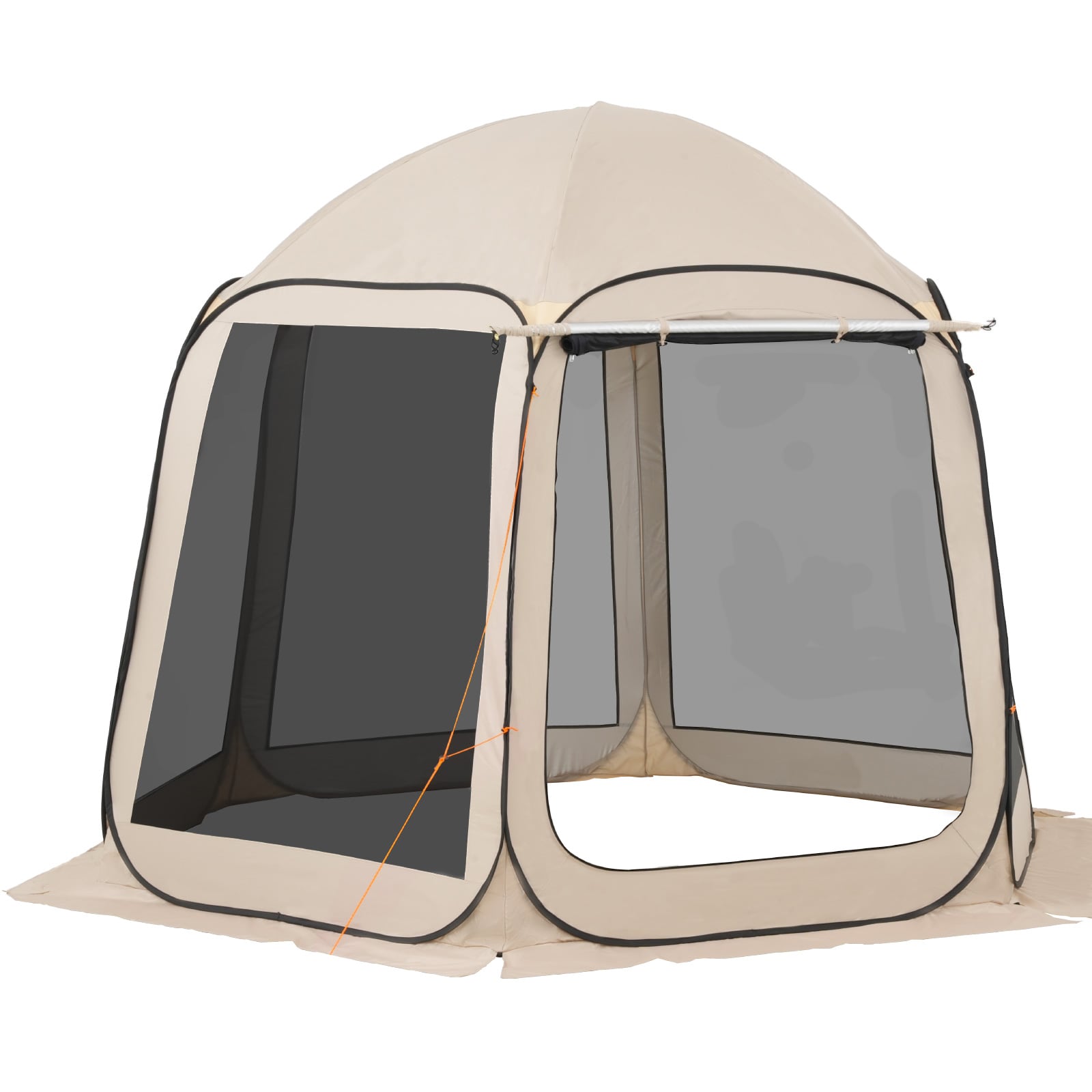 GIVIMO 10-ft x 9.2-ft Pop-Up Screen House Tent for 4-to-8 People with Extended Awning 300D Oxford Fabric and Carry Bag