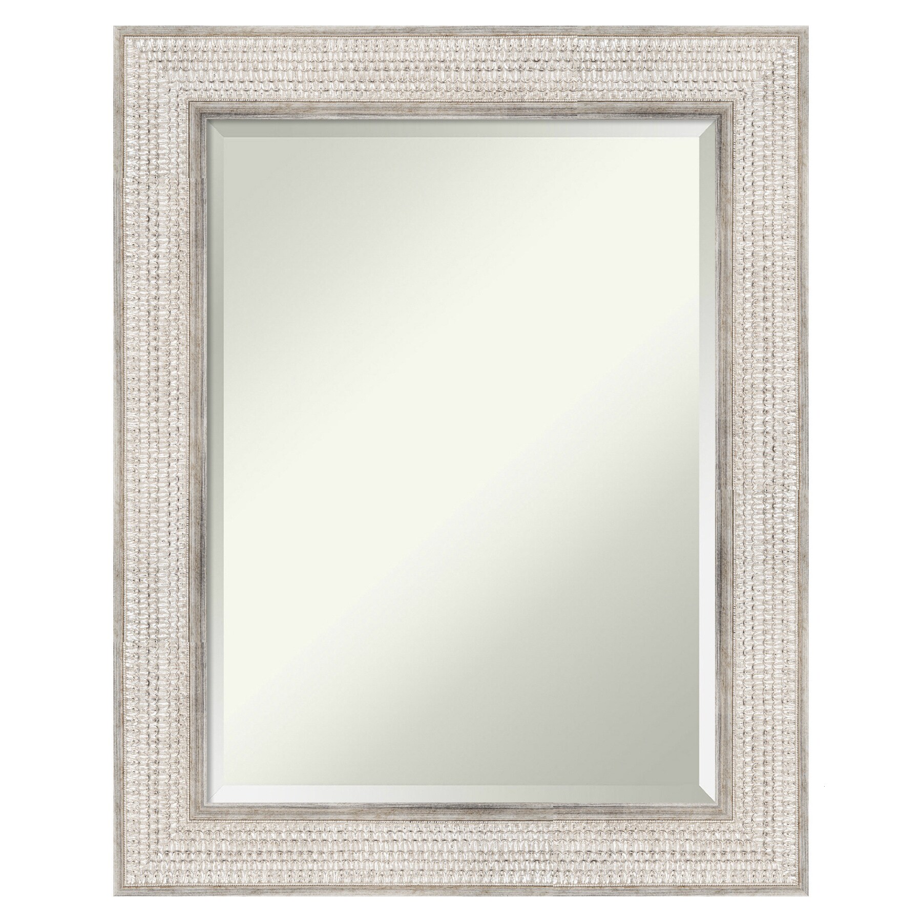 Amanti Art A17007155616 Trellis Silver Frame 24-Inches W x 30-Inches H Rectangle Trellis Silver Framed Wall Mirror