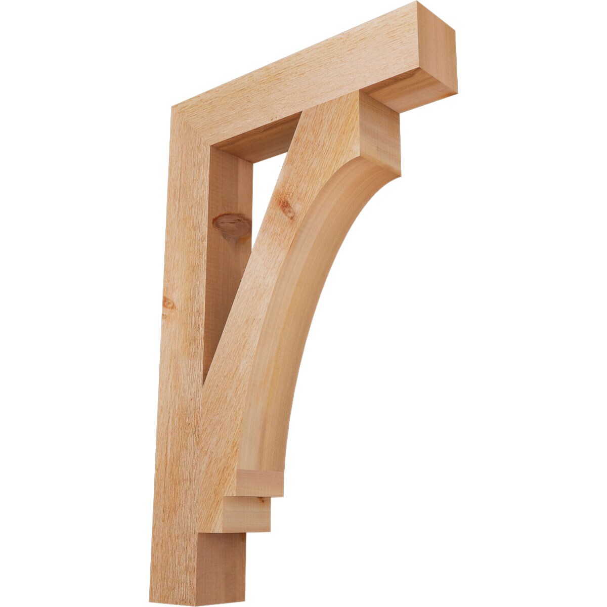 Ekena Millwork BKT04X20X32IMP05RWR Imperial Block Rough Sawn 4-in x 20-in x 32-in Western red cedar Brown Wood Standard bracket