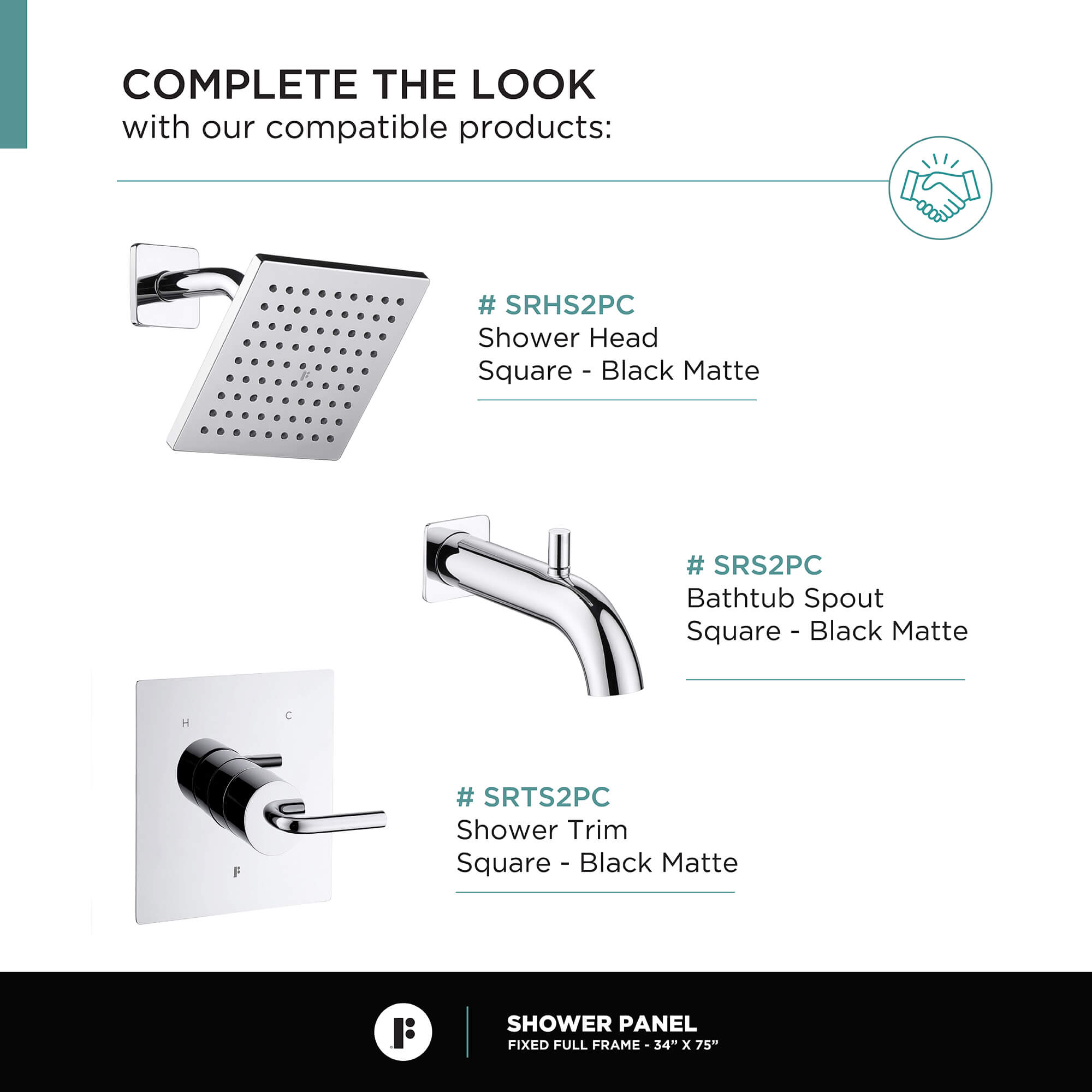 Fine Fixtures SDF2-34PC Shower-Doors - View #5