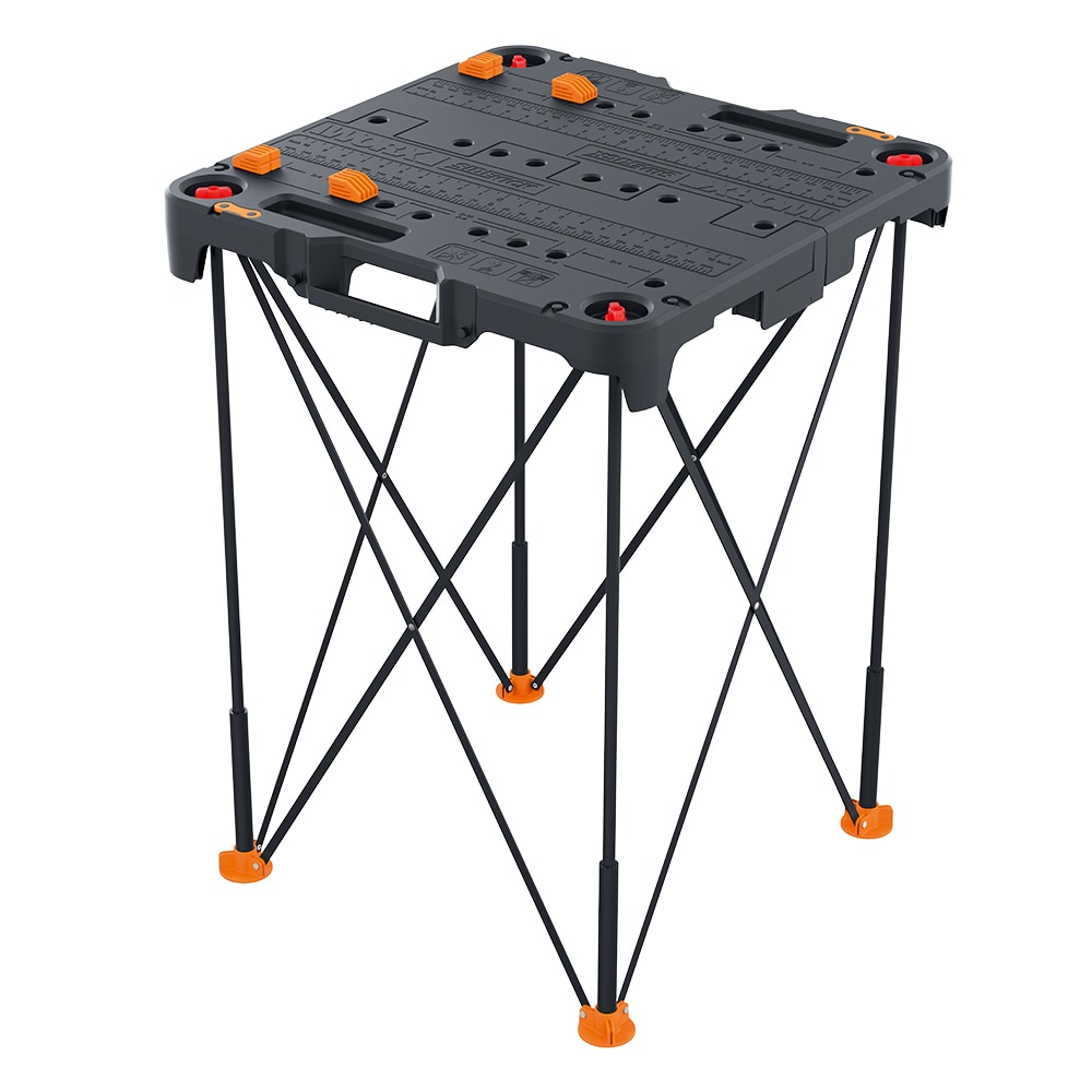 BLACK+DECKER 24-in L x 30.125-in H Black/Orange/Wood Portable Work