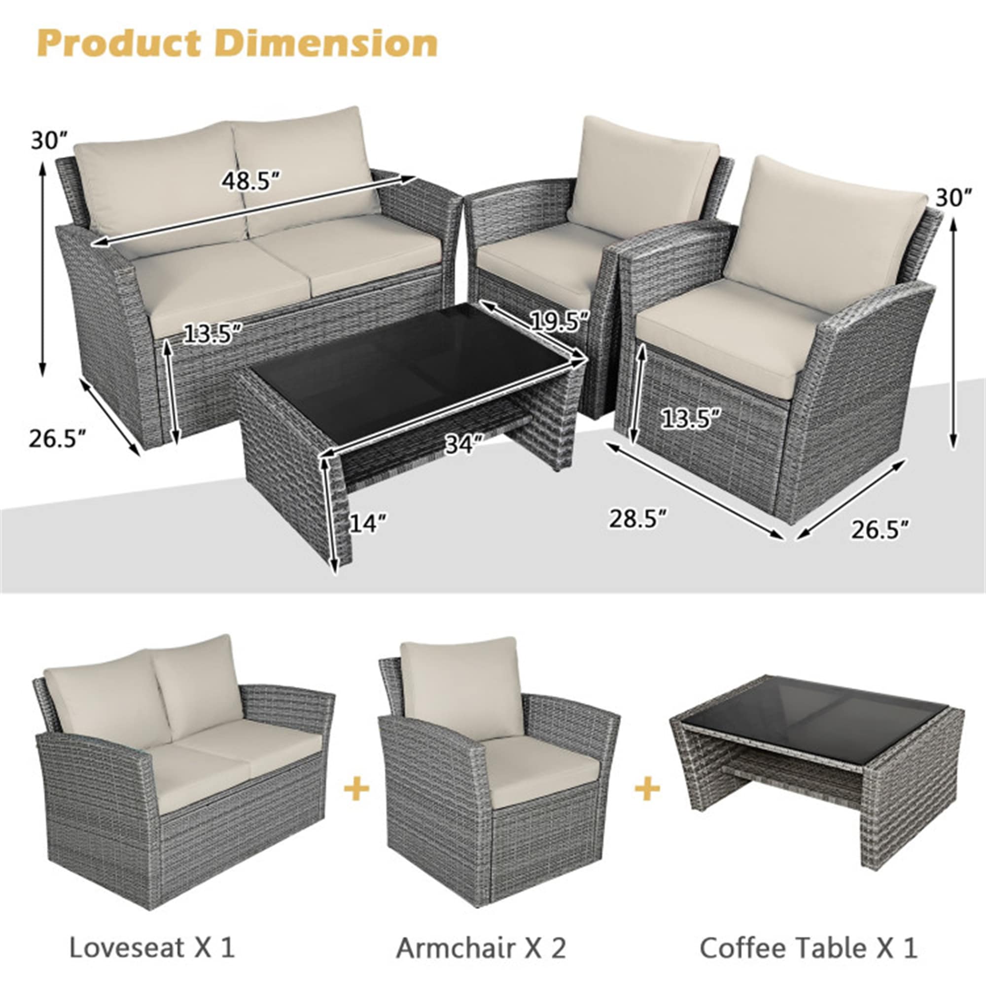 BABOOM BOM-69538+-CO Patio-Conversation-Sets - View #6