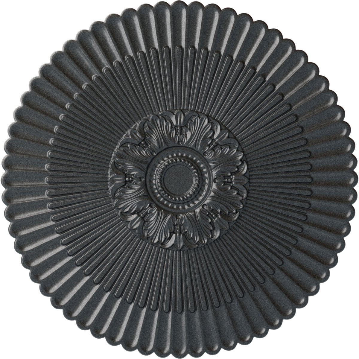 Ekena Millwork CM41NEPES Nexus 41-in W x 41-in L Painted Pewter Polyurethane Whole Ceiling Medallion