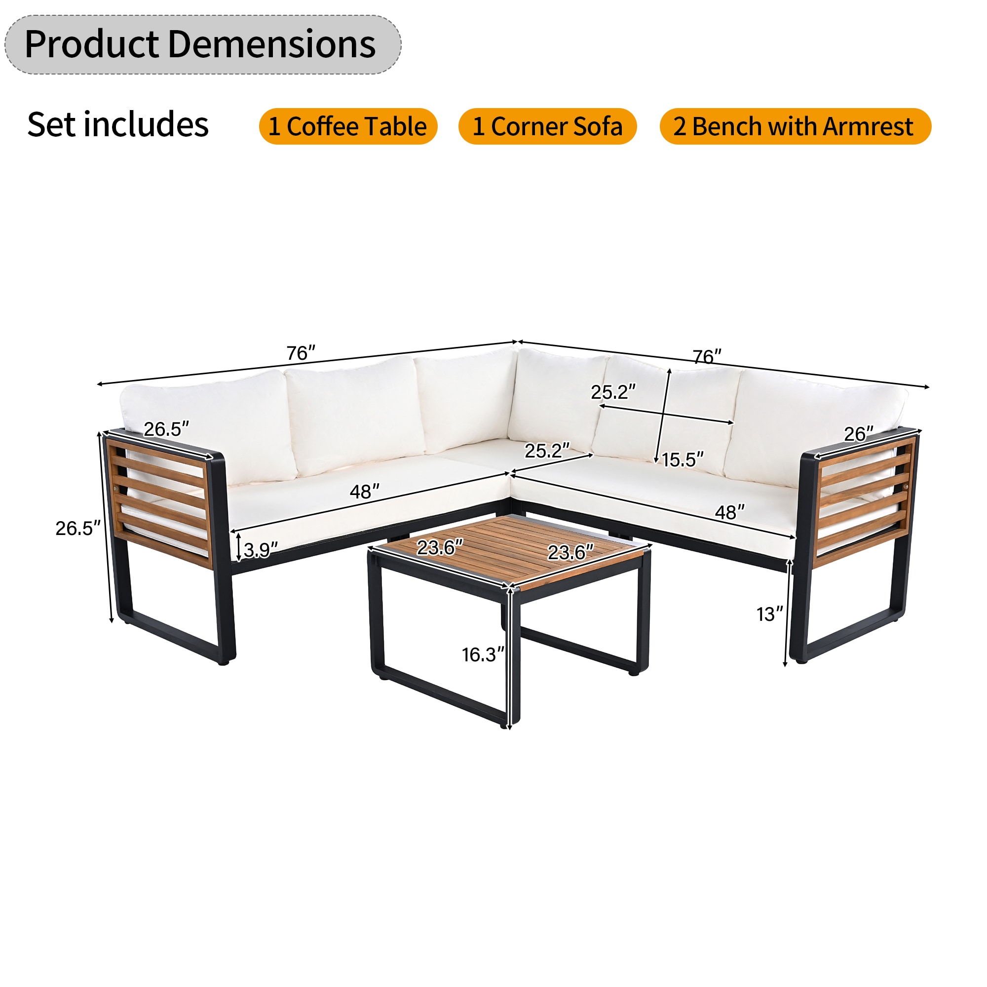 SINOFURN SYA300008BB Patio-Sofas-Daybeds - View #3