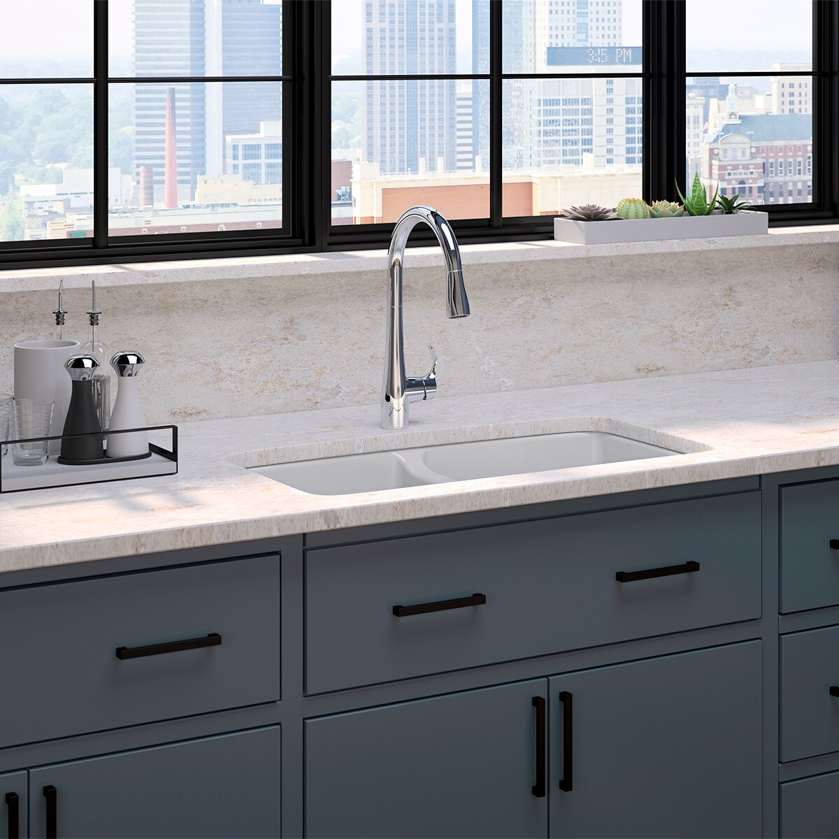 Polished Chrome Touchless Pull-Down Kitchen Faucet with Sprayhead