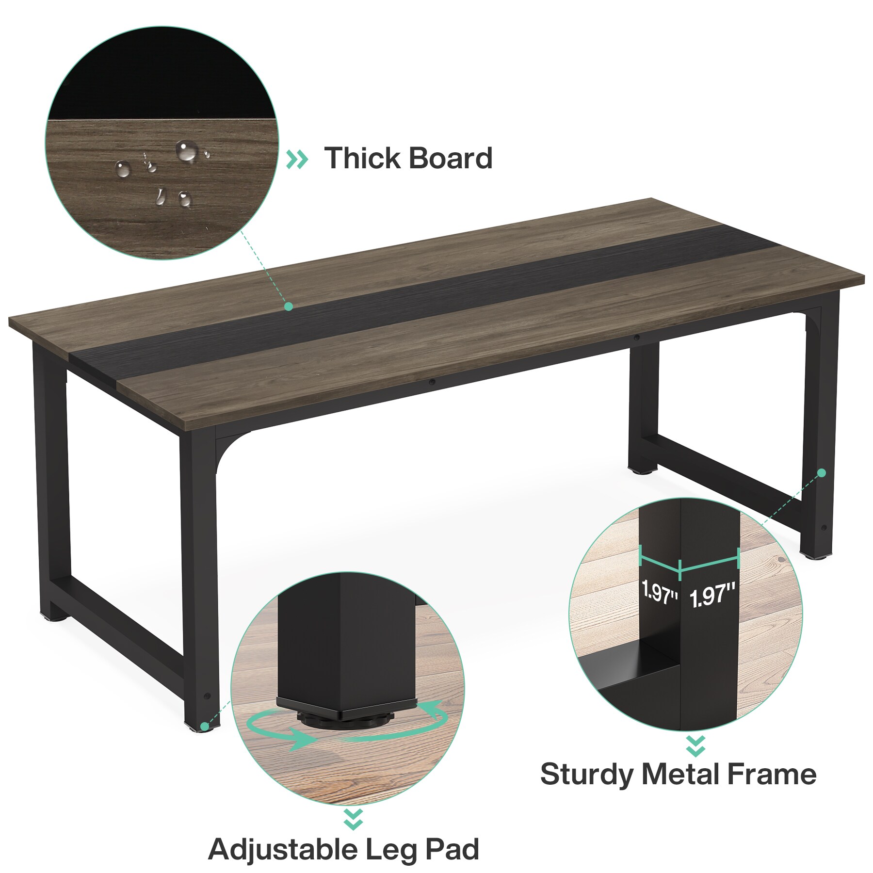 Tribesigns LWFD-U0208 Office-Tables - View #5