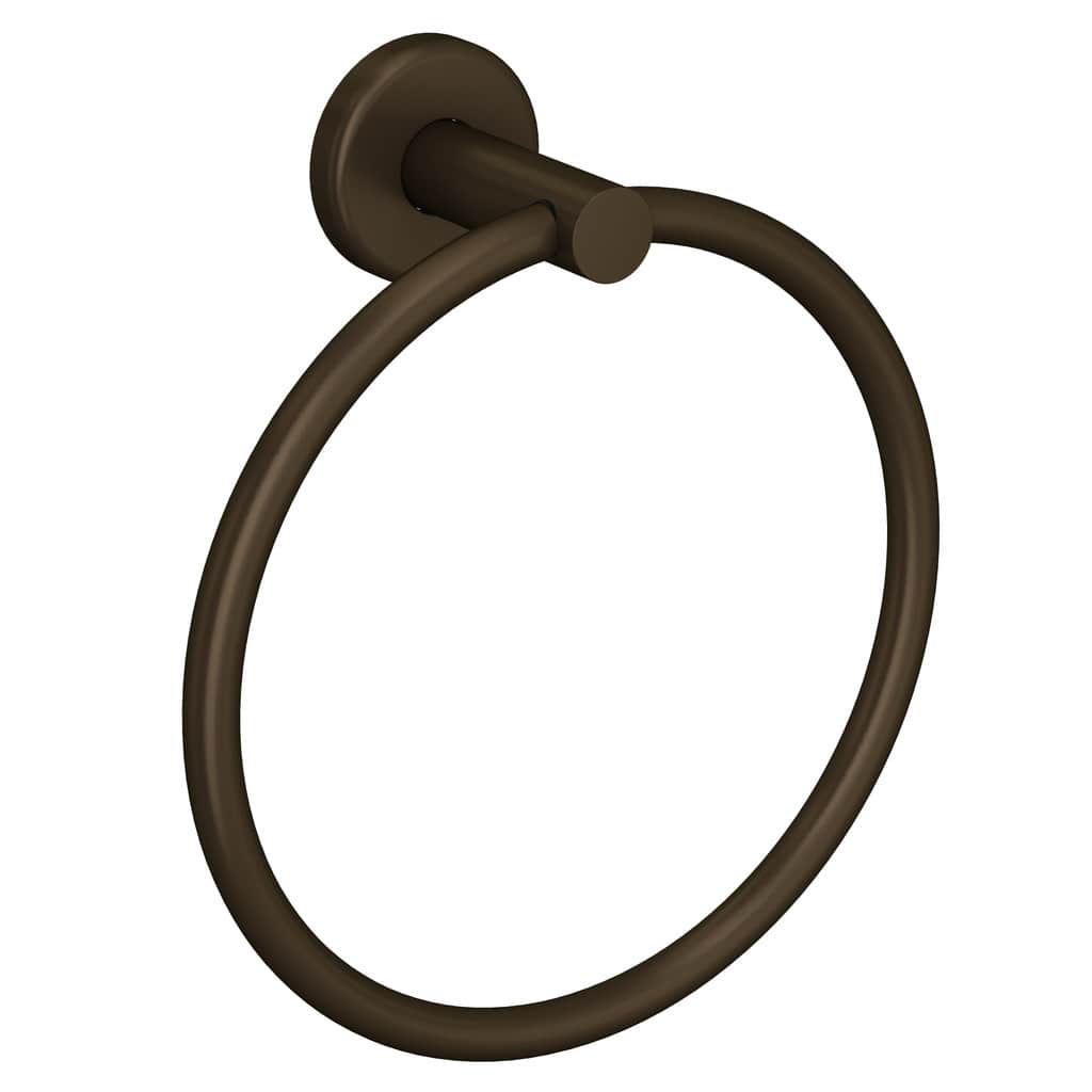 Rohl LO4TCB Lombardia Wall Mount Towel Ring - Tuscan Brass